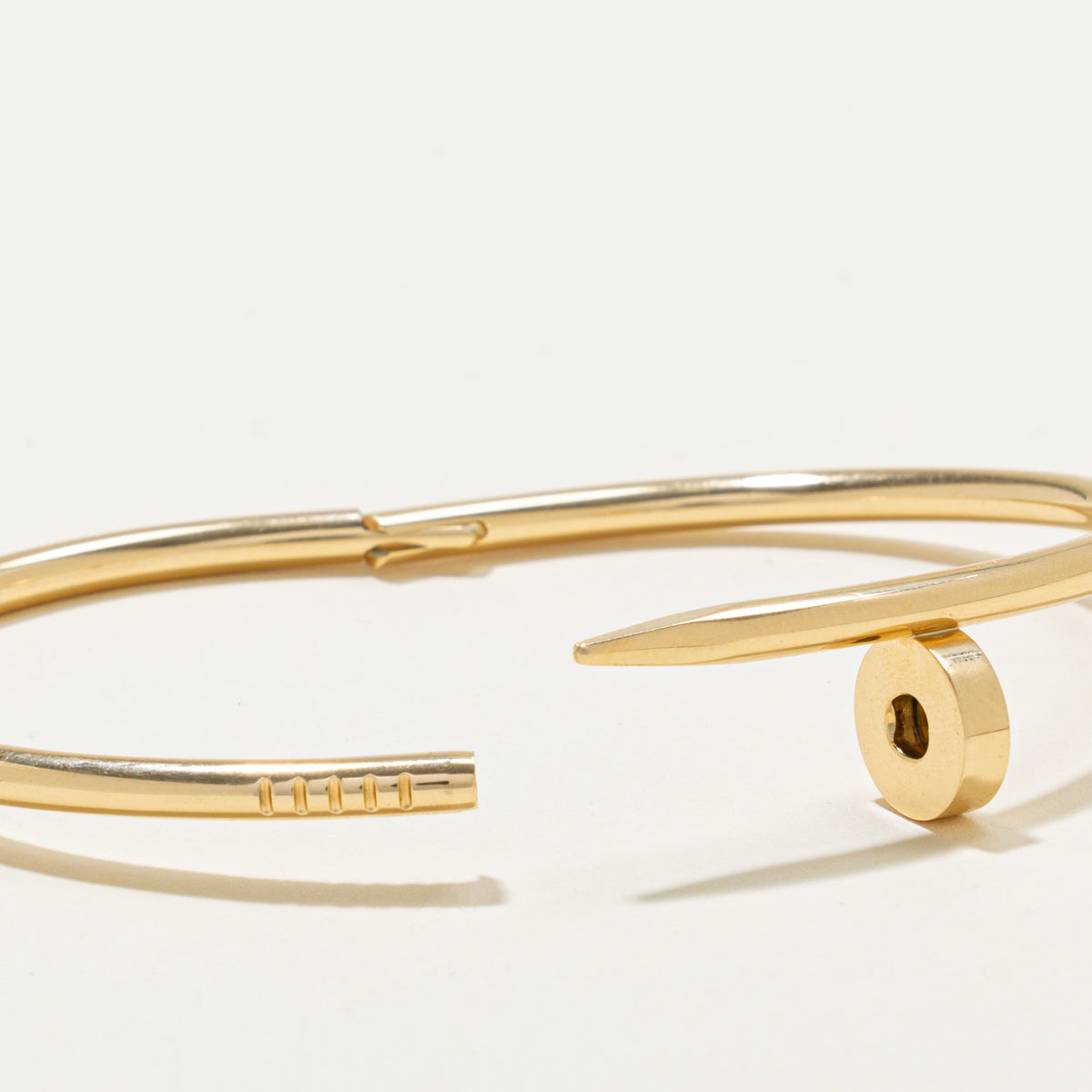 'Cartier' Juste un Clou Bracelet, Classic Model Yellow Gold Bangle | 7"