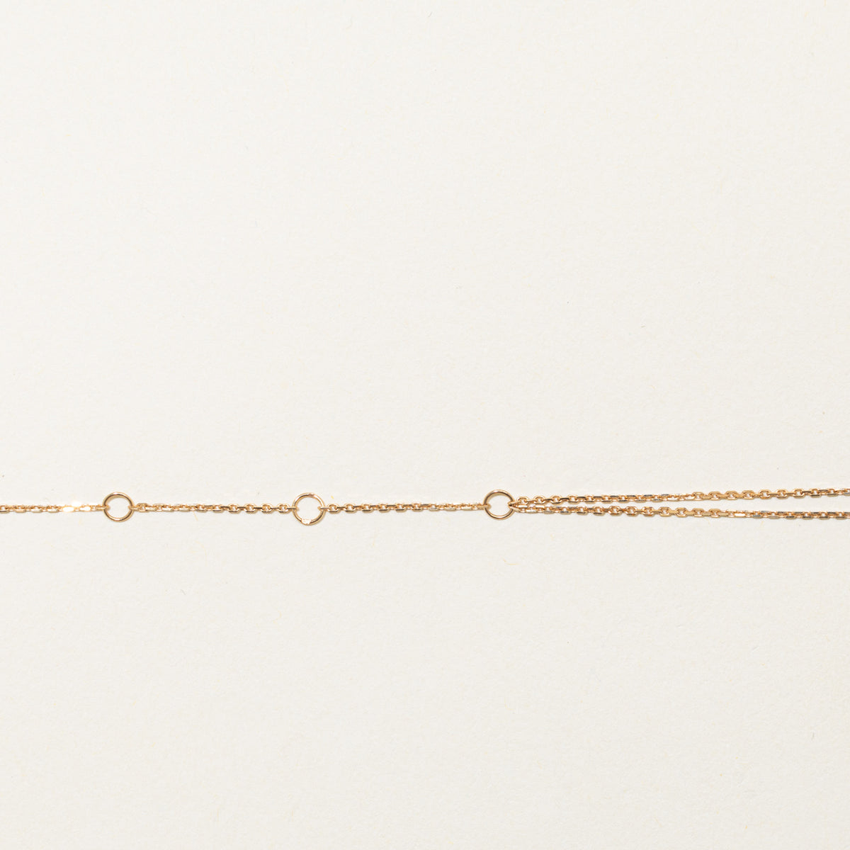 'Cartier' Trinity Bracelet, on Chain Rose Gold Bracelet | 7.5" - 6.5"