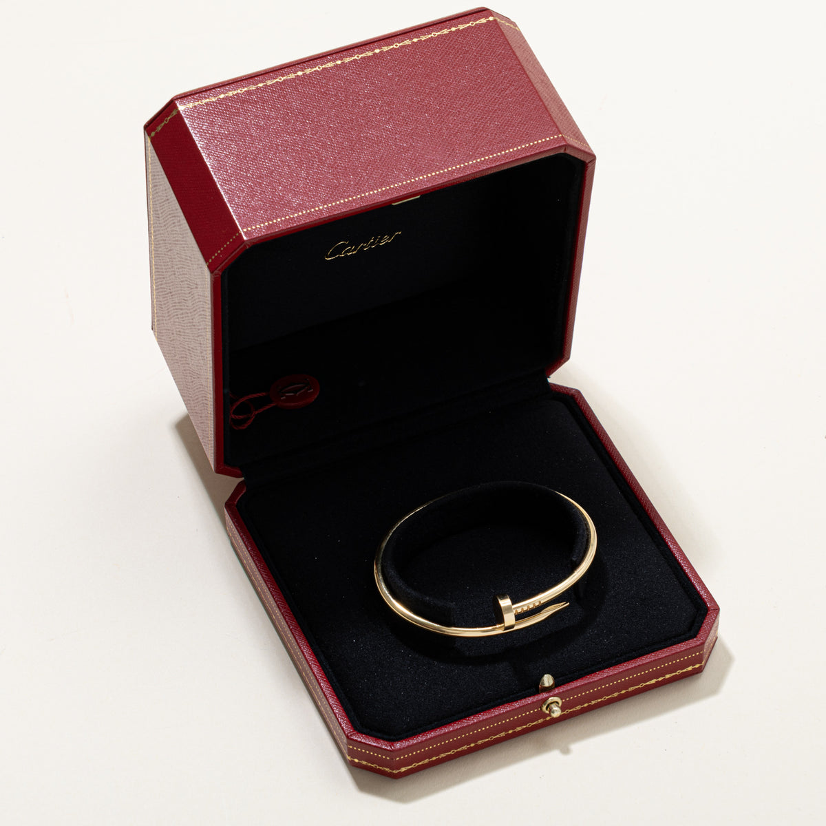 'Cartier' Juste un Clou Bracelet, Classic Model Yellow Gold Bangle | 7"