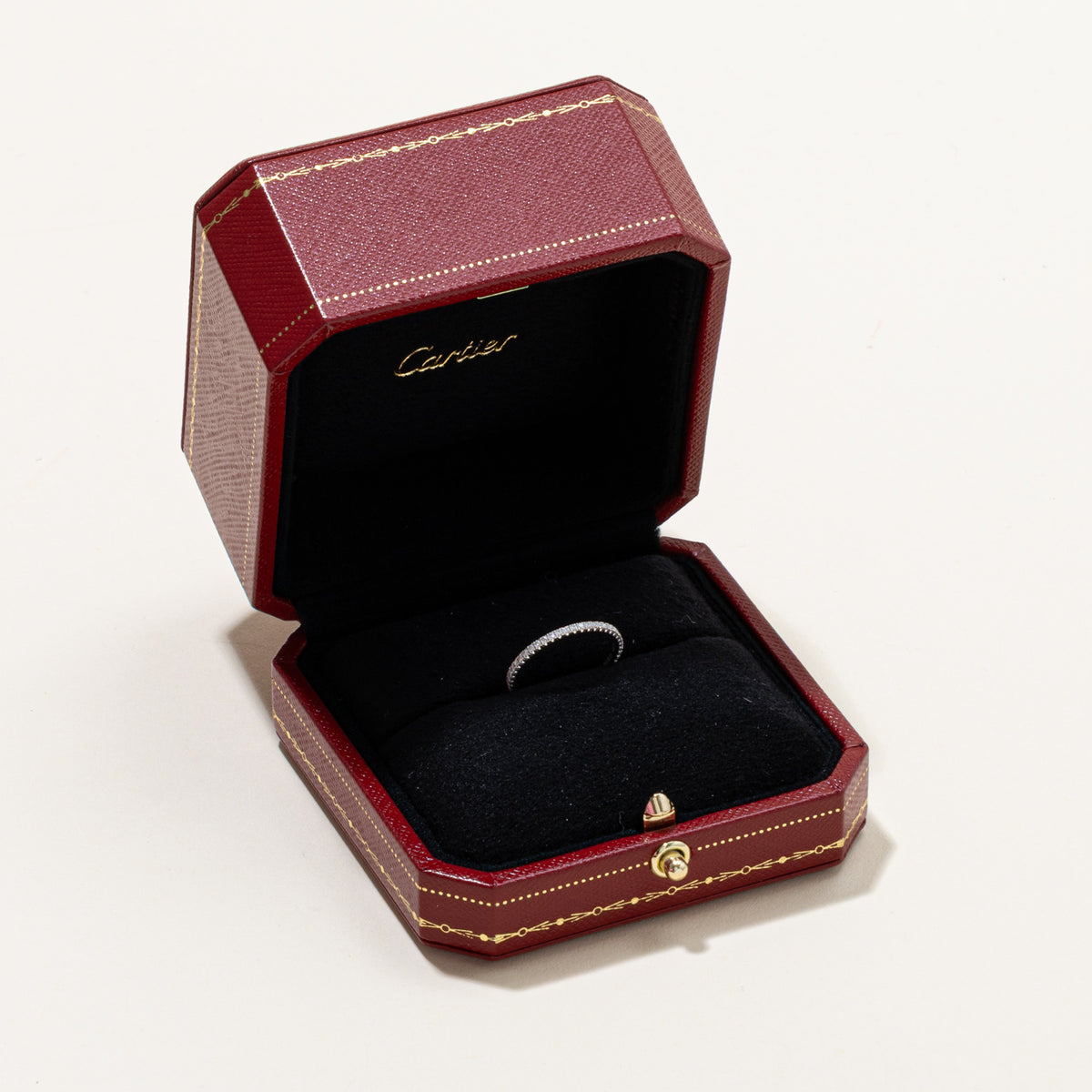 'Cartier' Etincelle de Cartier Wedding Band, 1.5 mm Width, Paved Band | 0.22ctw | SZ 5.75