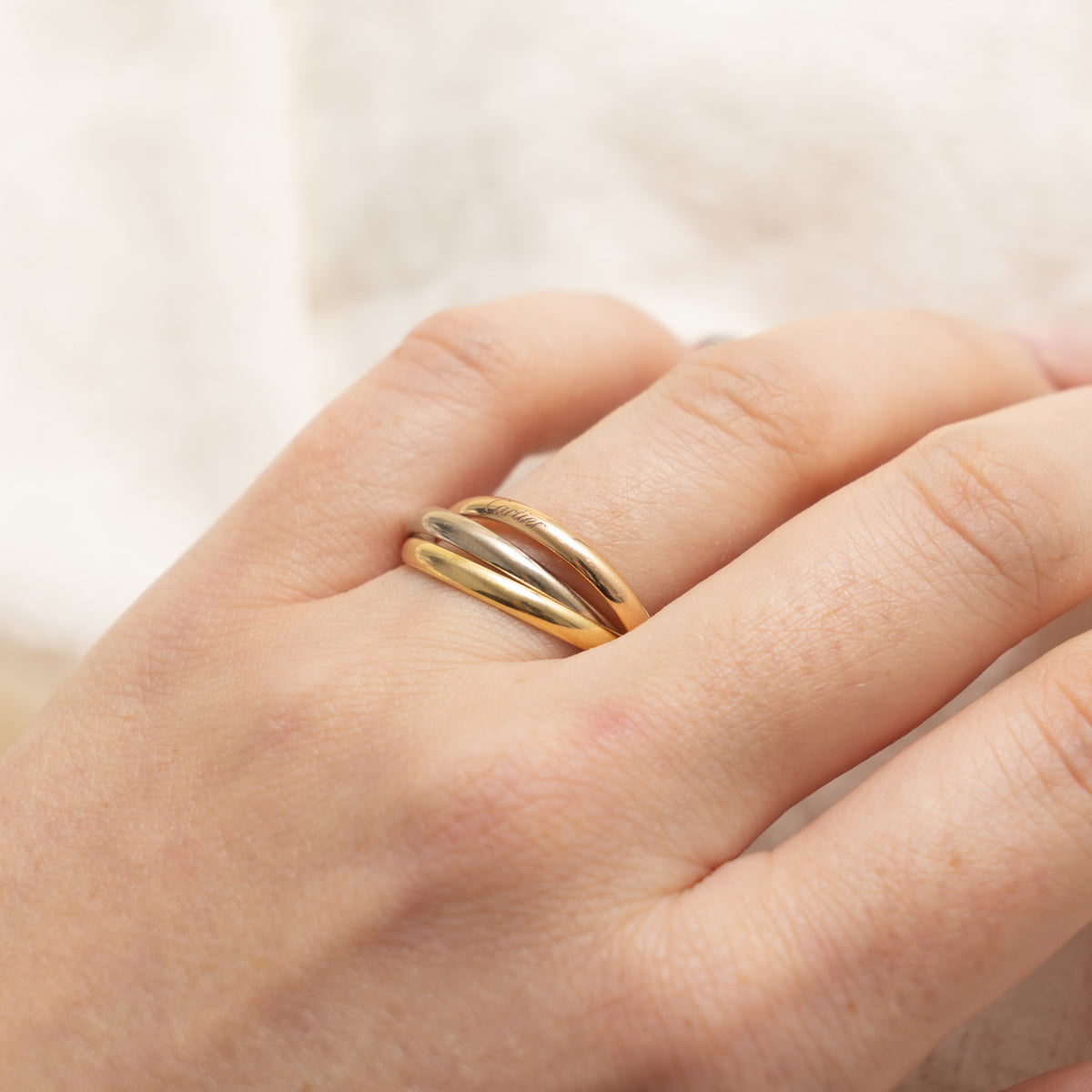 'Cartier' Trinity Ring, Small Model Ring | SZ 8.5