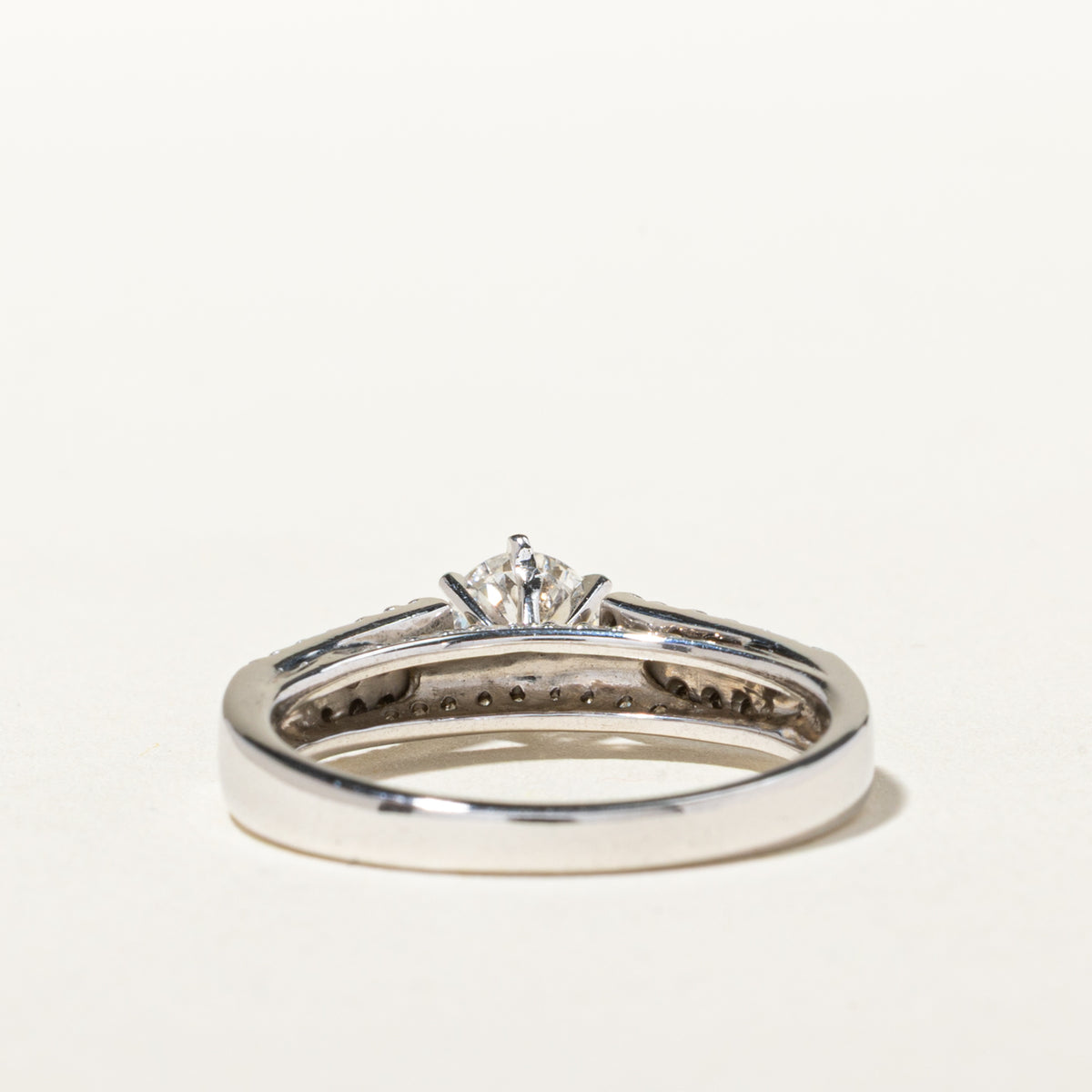 14k Diamond Pave Set Accented Engagement Ring | 0.43ct I1 G/H, 0.37ctw | SZ 7