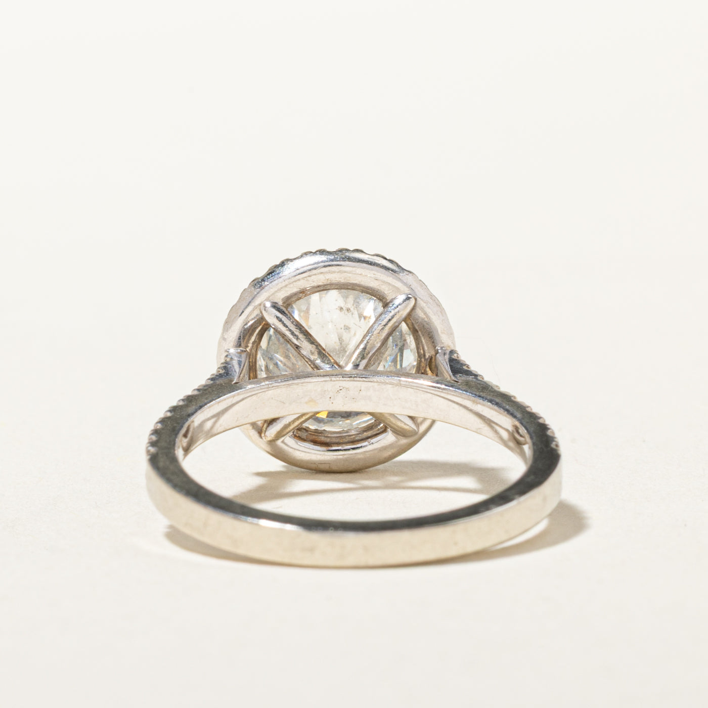 14k Diamond Halo Engagement Ring | 2.01ct I2 G-H, 0.48ctw | SZ 5.5