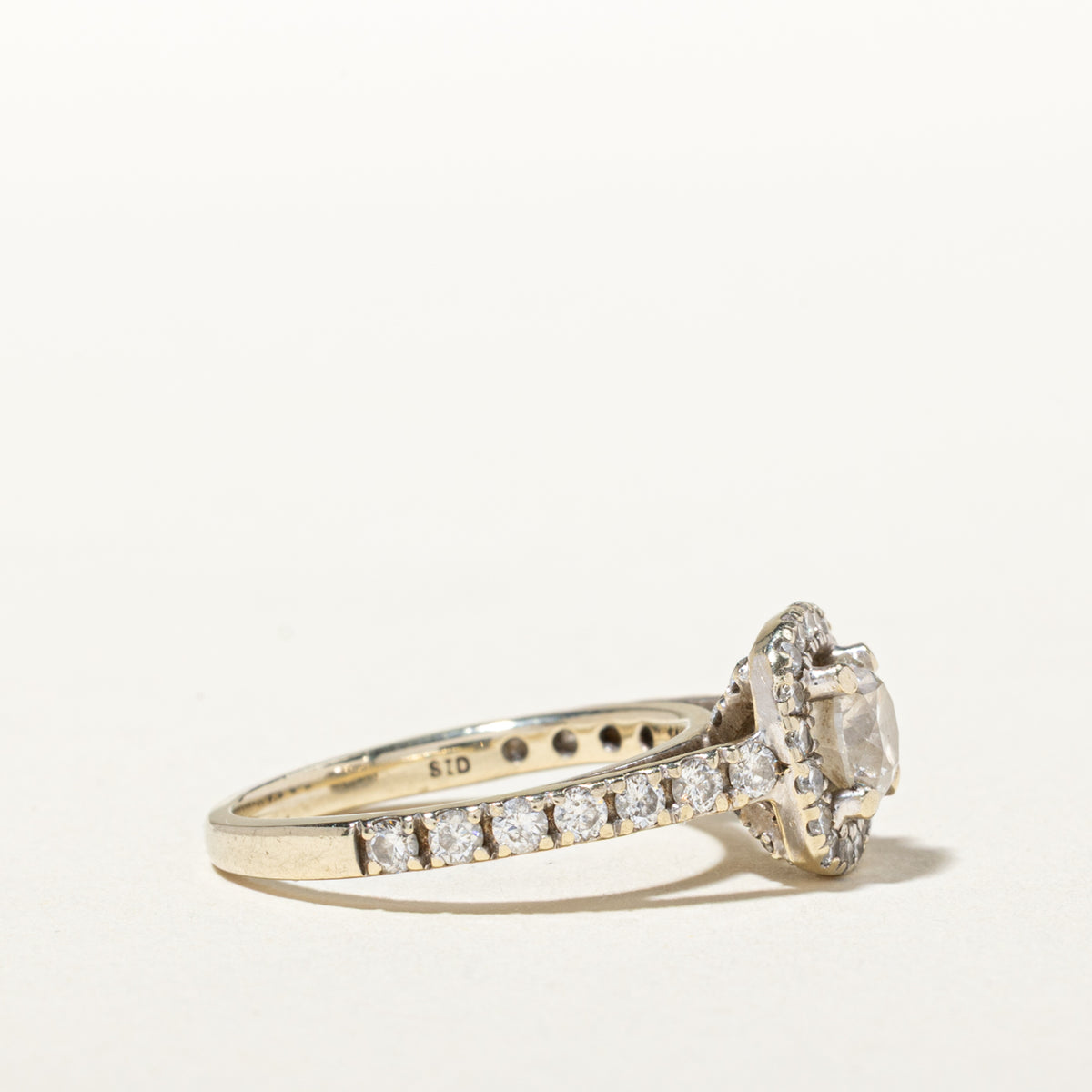 14k Diamond Soft Square Halo Engagement Ring | 0.62ct I1 H/I, 0.71ctw | SZ 5.25