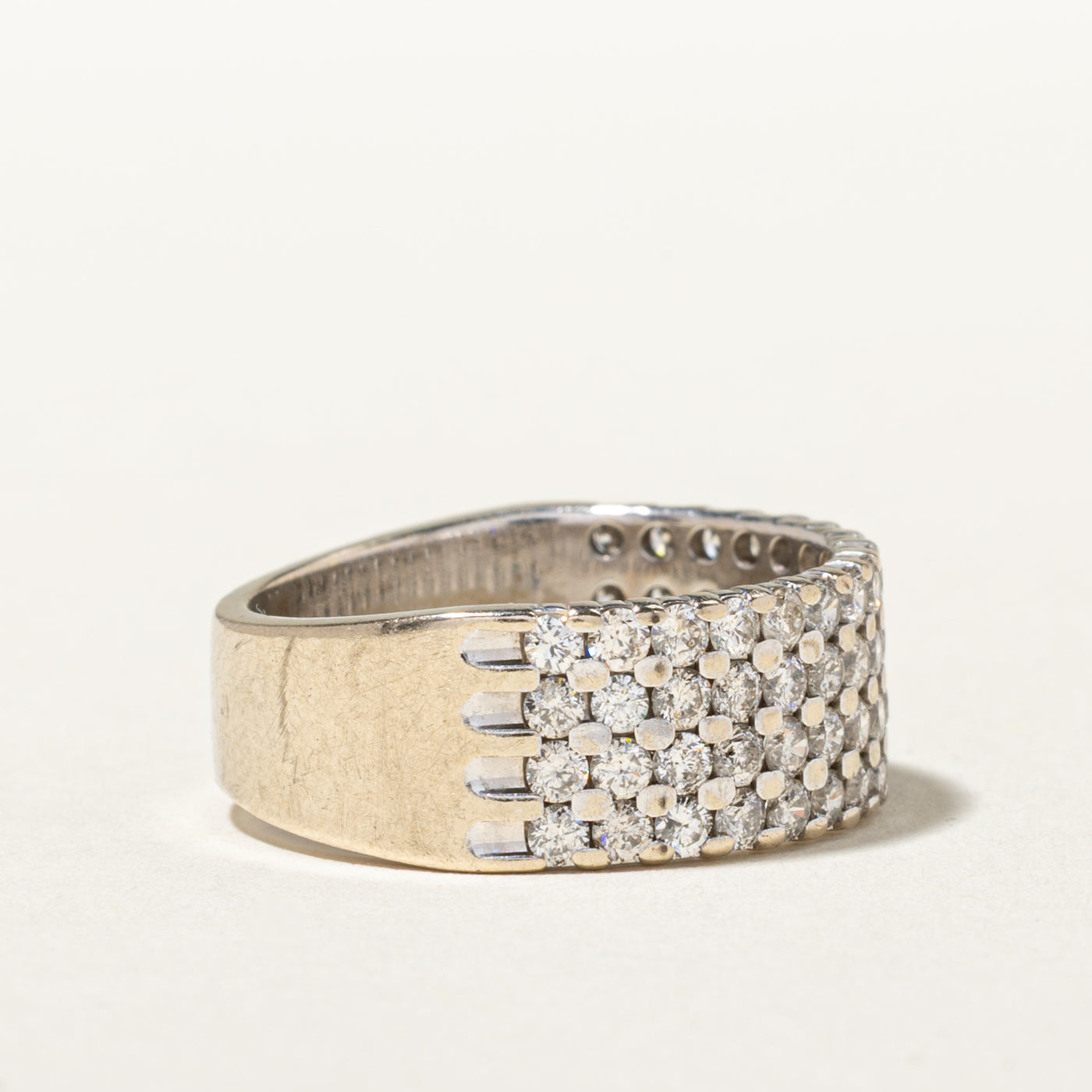 14k Multi Row Diamond Band | 1.83ctw | 5.00mm | SZ 7