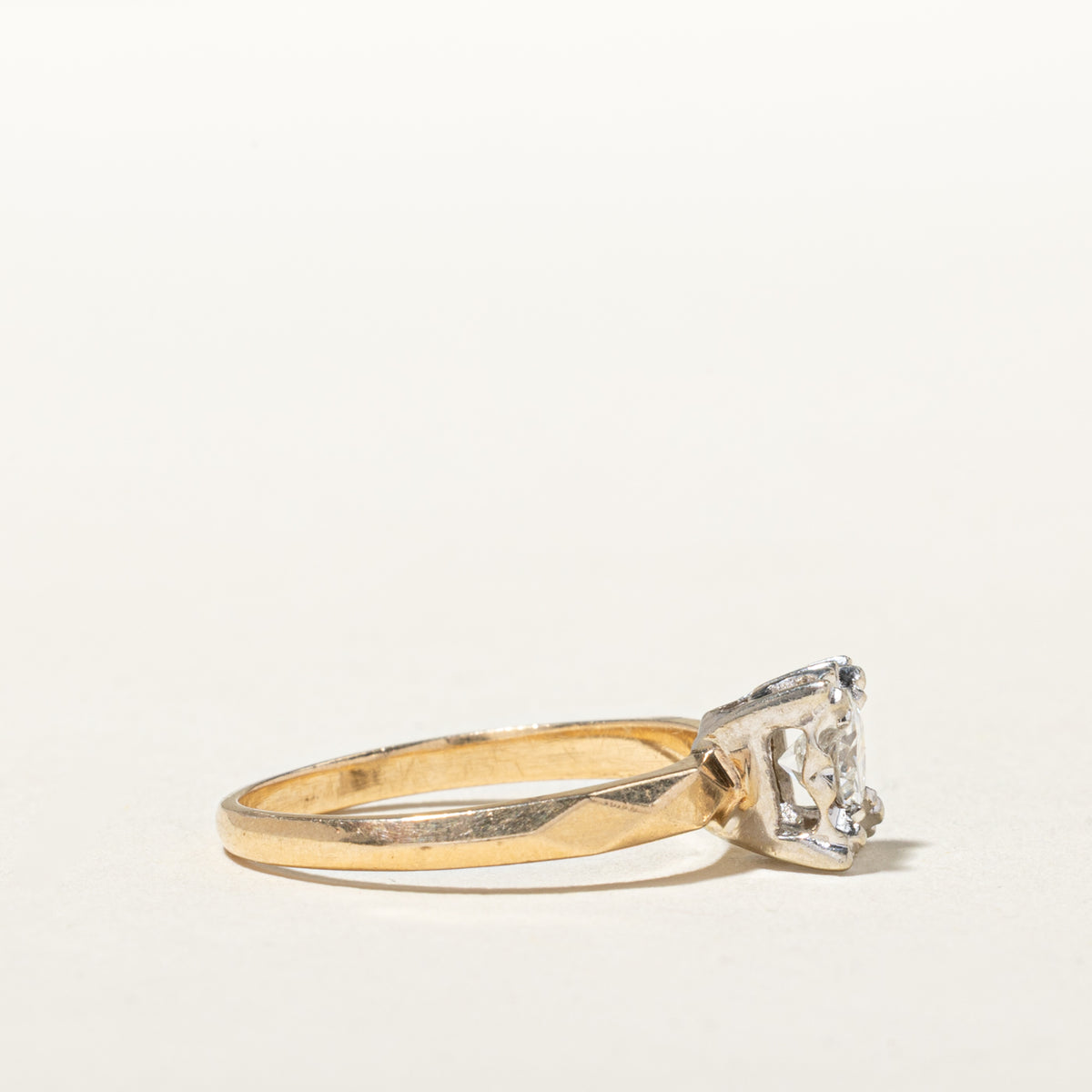 14k Illusion Set Old European Cut Diamond Ring | 0.46ct I3 H/I | SZ 7