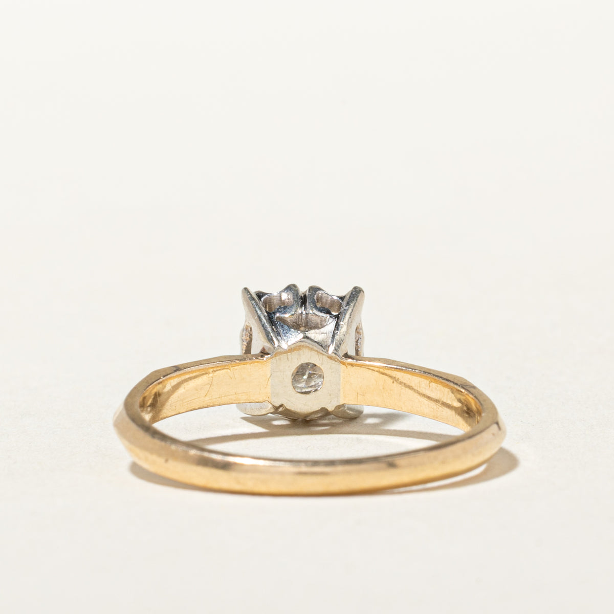 14k Illusion Set Old European Cut Diamond Ring | 0.46ct I3 H/I | SZ 7