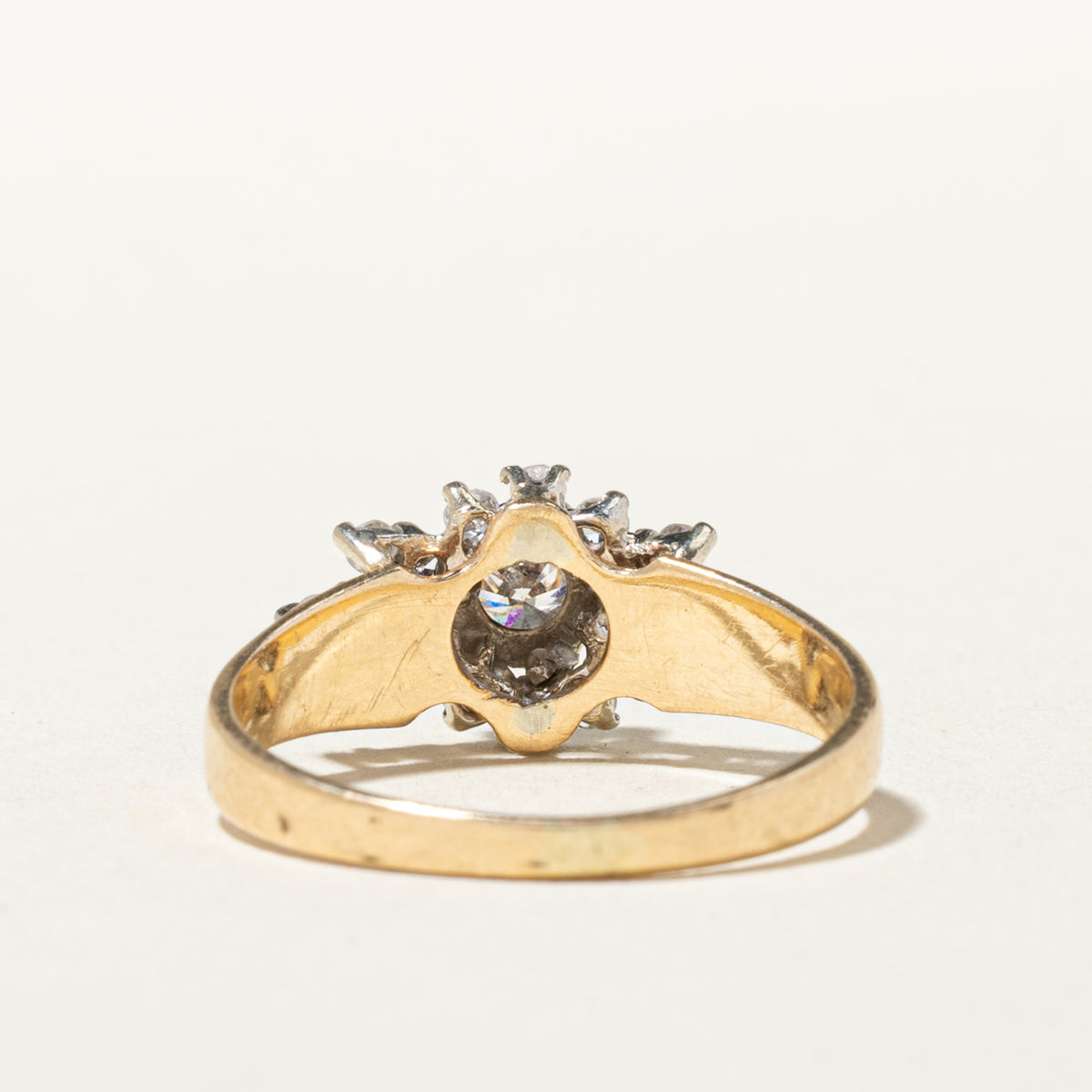 14k Illusion Set Diamond Cluster Ring | 0.67ctw | SZ 7.75