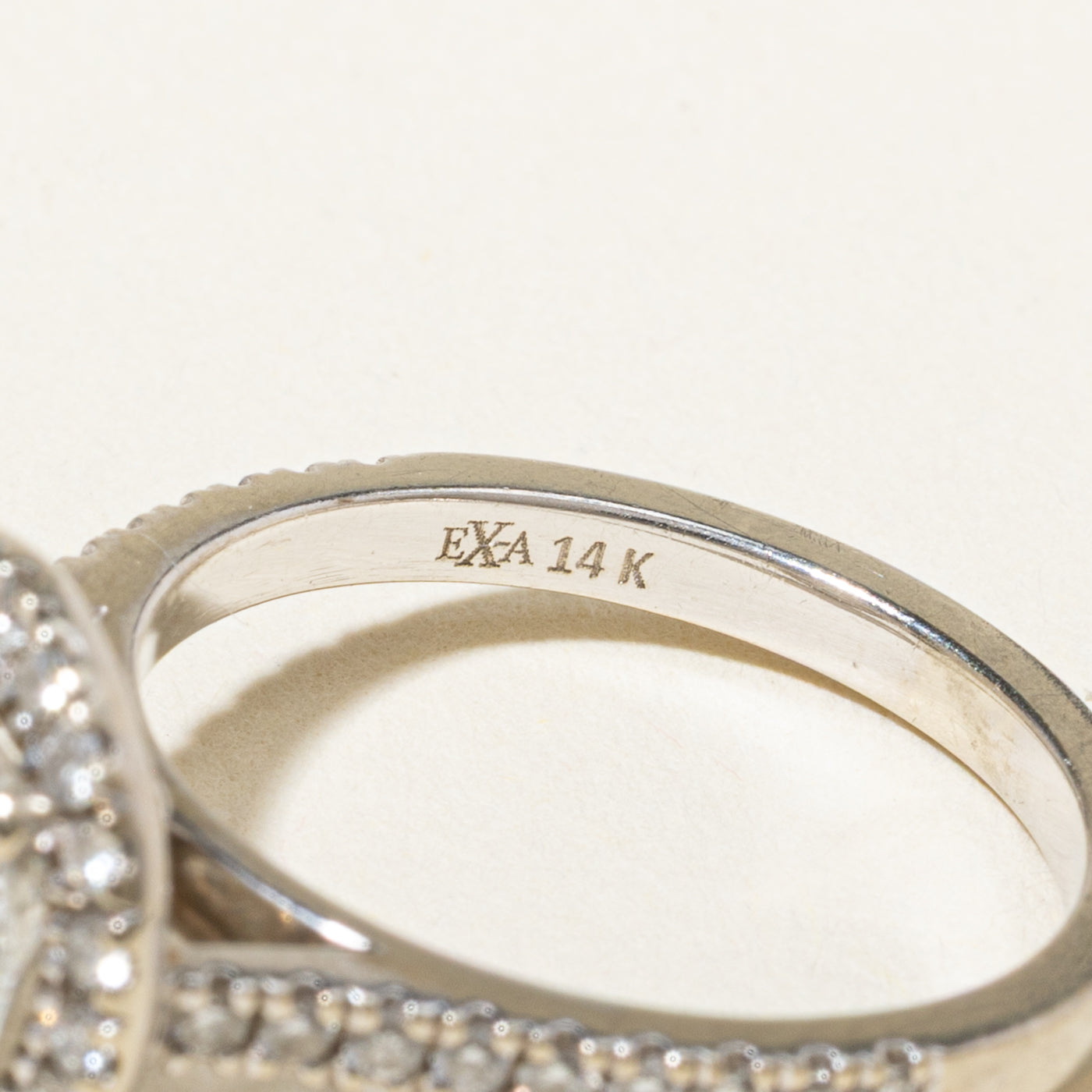 14k Diamond Halo Engagement Ring | 2.01ct I2 G-H, 0.48ctw | SZ 5.5