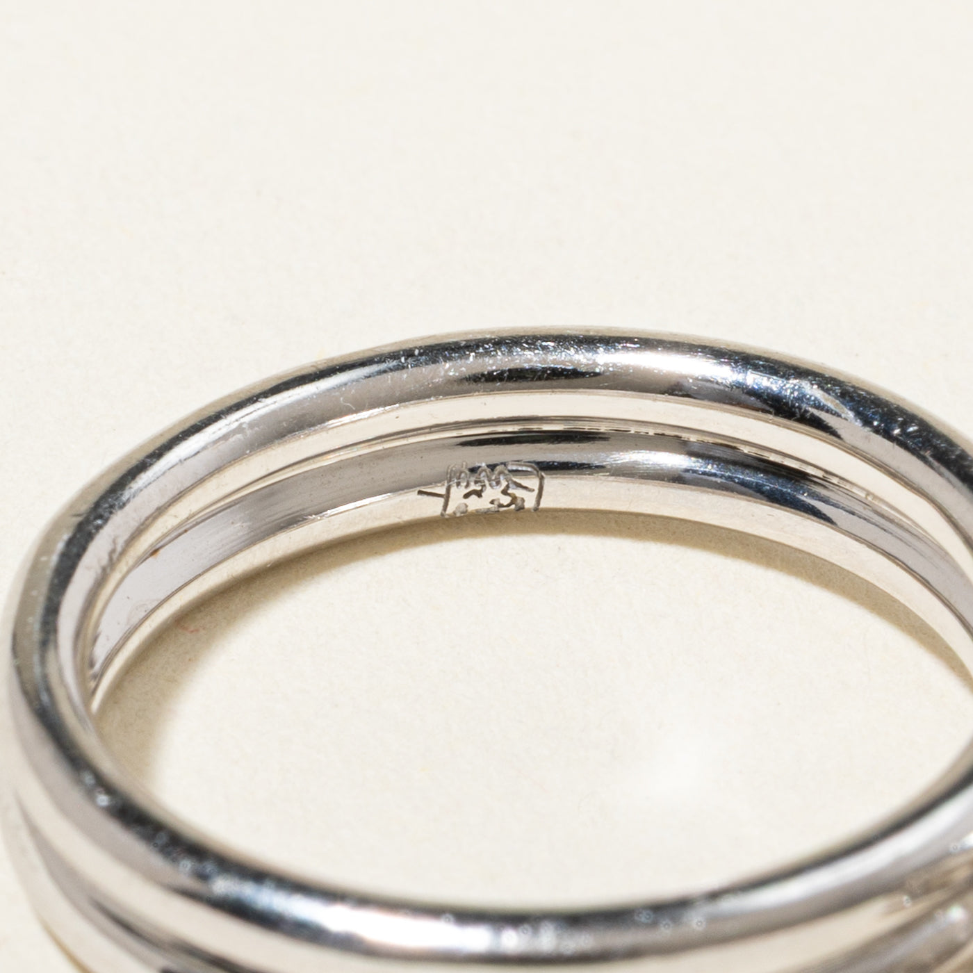 18k White Gold Diamond Halo Double Band Ring | 0.47ctw | SZ 7
