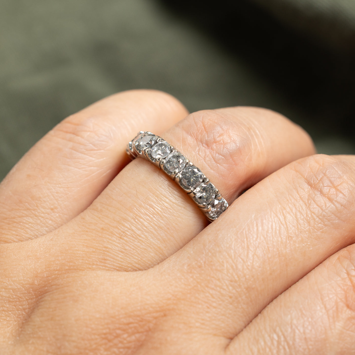 14k Eternity Diamond Band | 3.69ctw | 4.50mm | SZ 7