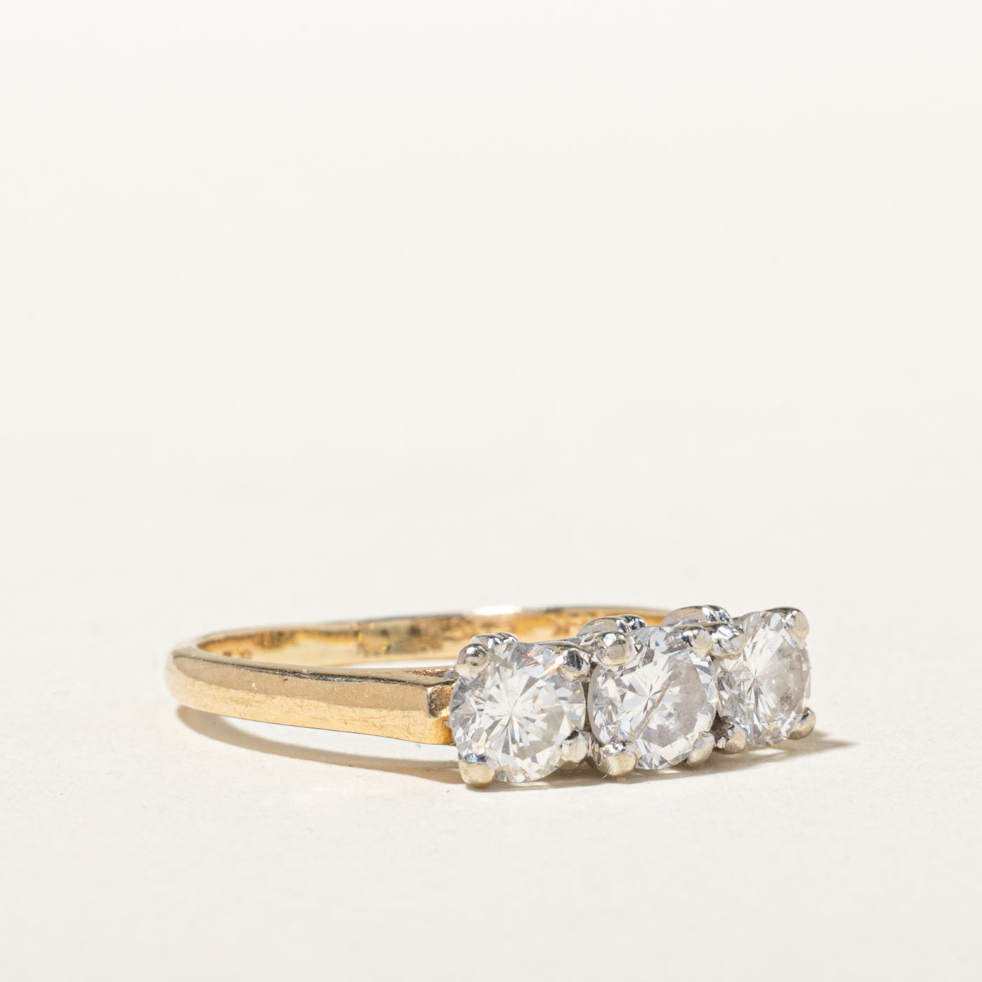 14k Three Stone Diamond Ring | 1.20ctw | SZ 7.25