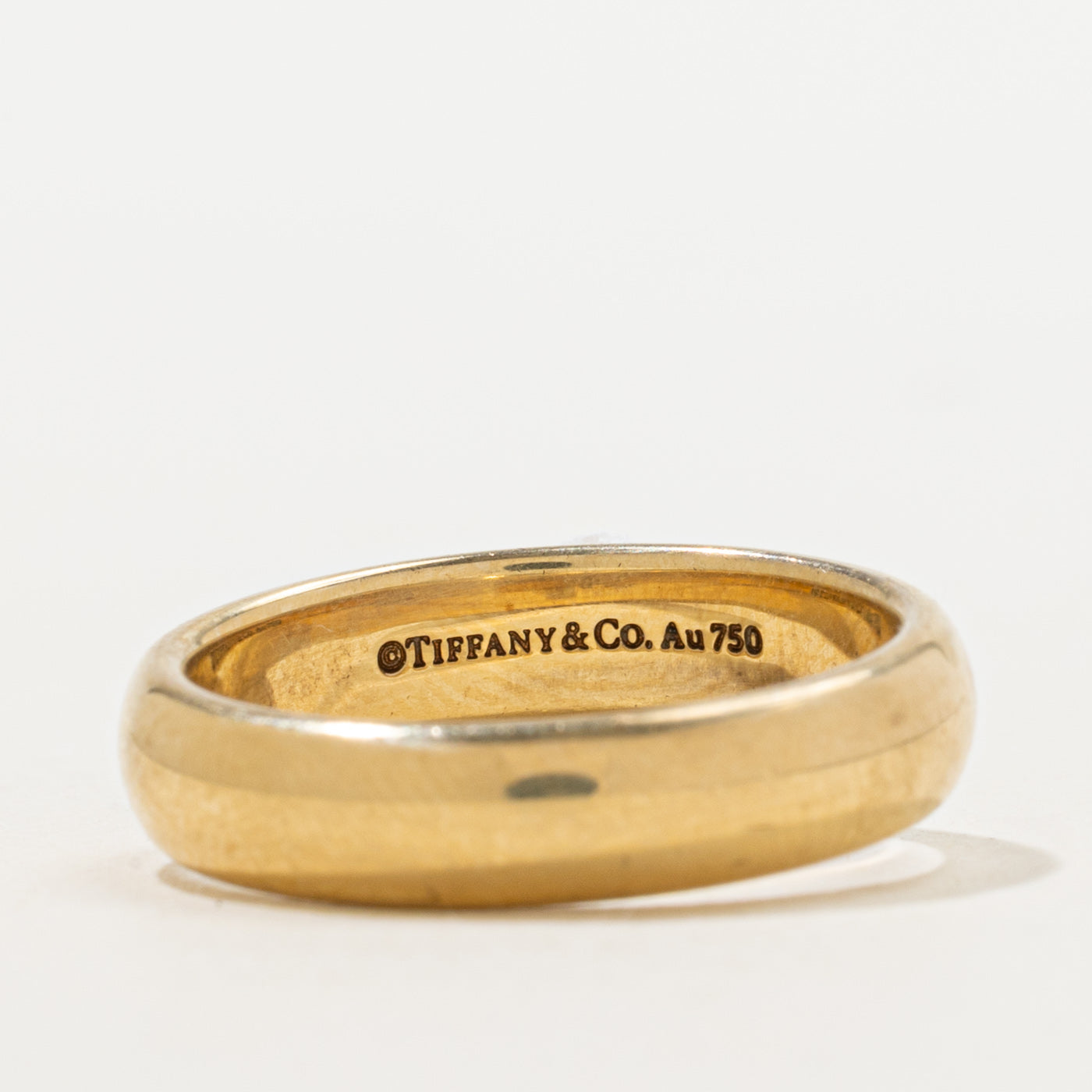 'Tiffany & Co.' Tiffany Forever Wedding Band Ring in Yellow Gold | 4.5mm | SZ 7.25