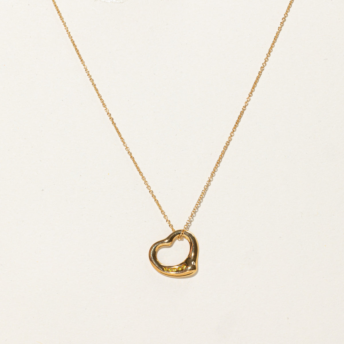 'Tiffany & Co.' Elsa Peretti Open Heart Pendant | 0.02ctw | 16"