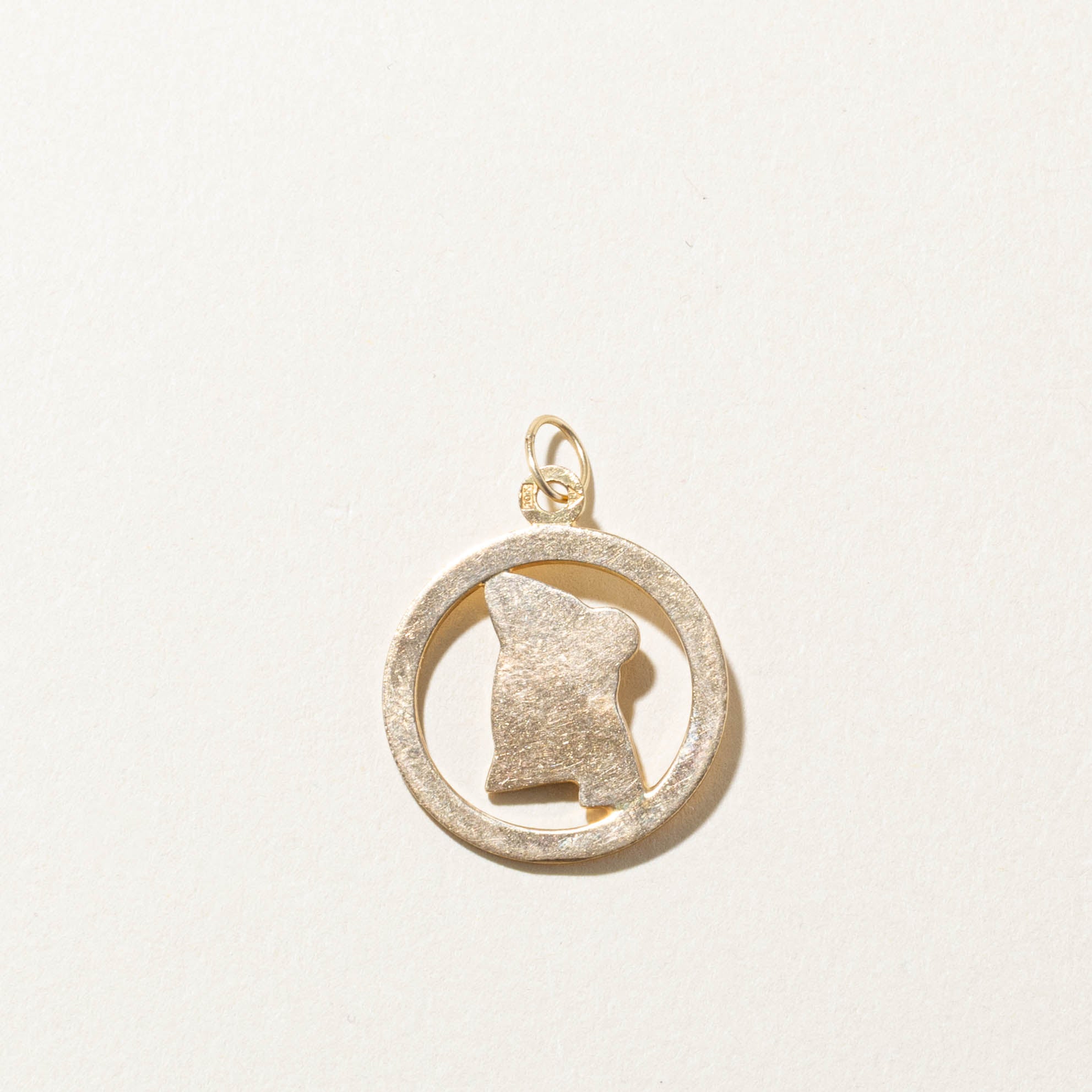 10k Aquarius Zodiac Pendant