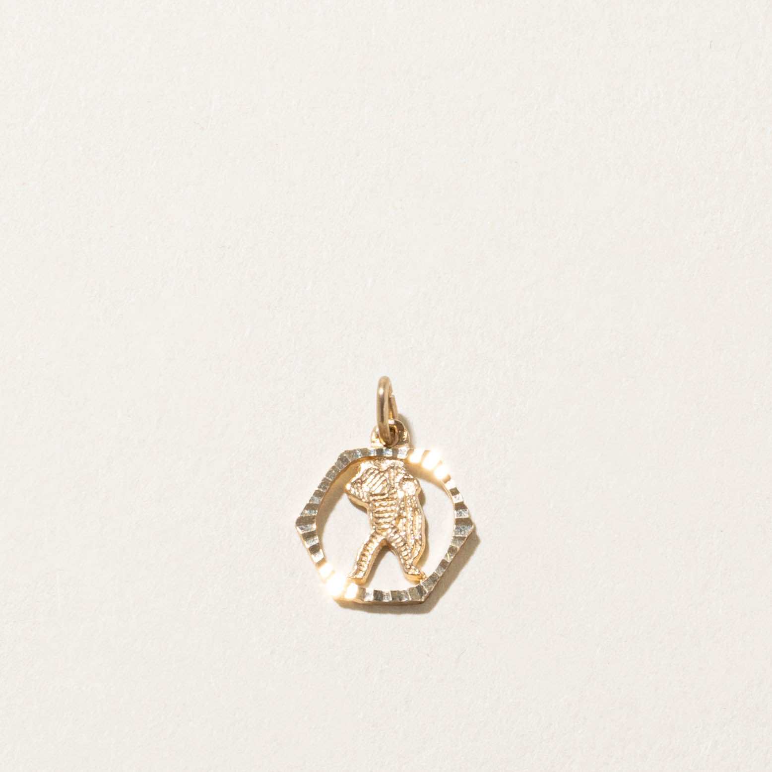 10k Aquarius Zodiac Charm