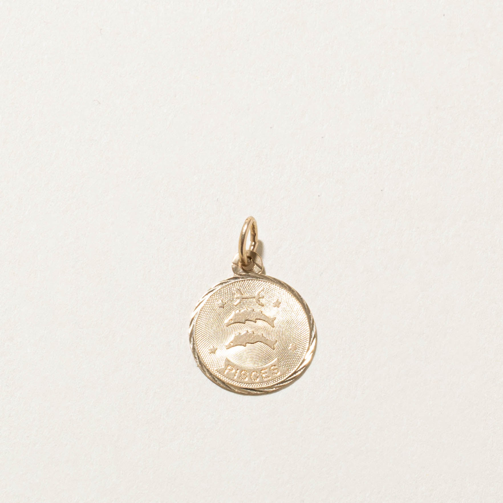 10k Pisces Zodiac Pendant