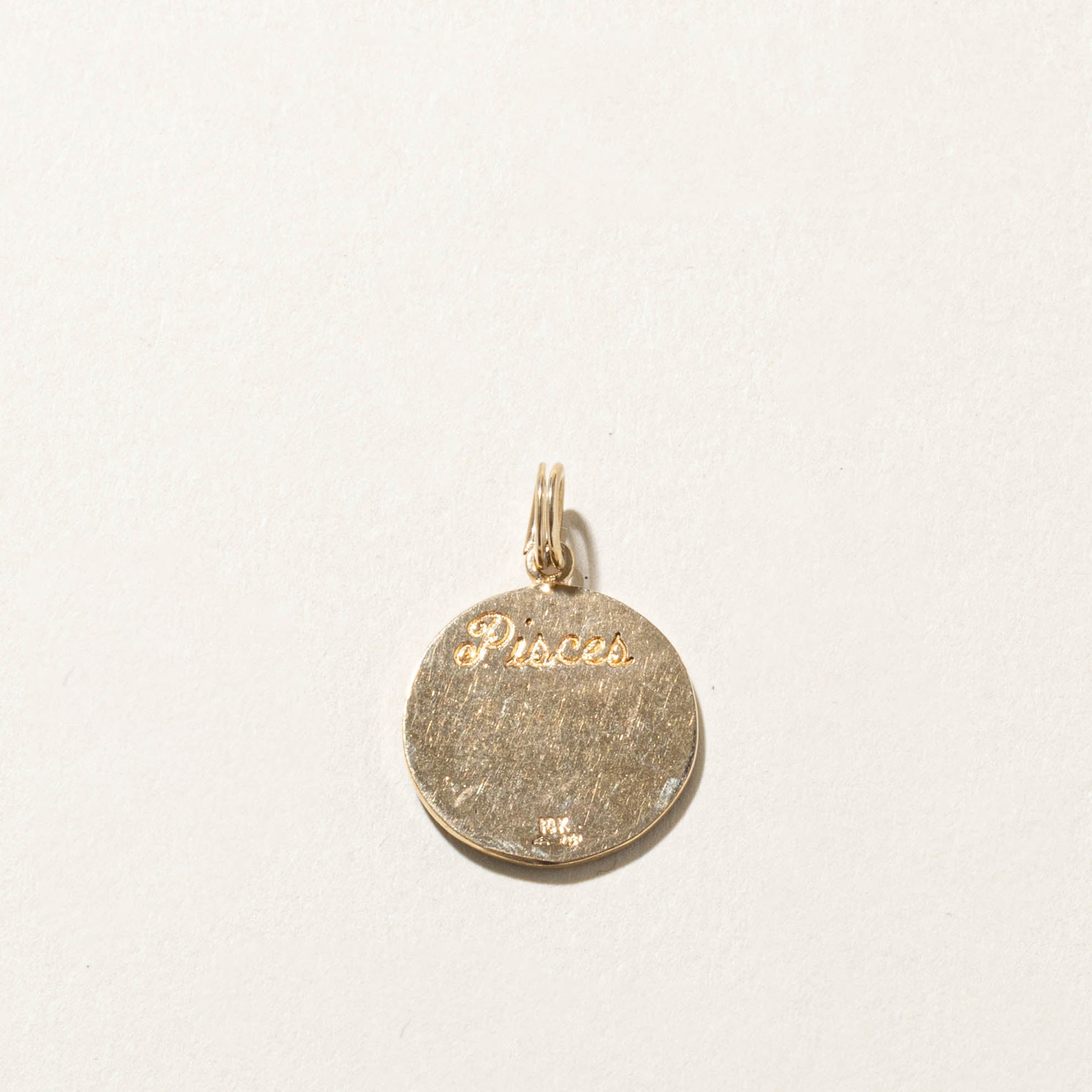 10k Pisces Zodiac Pendant