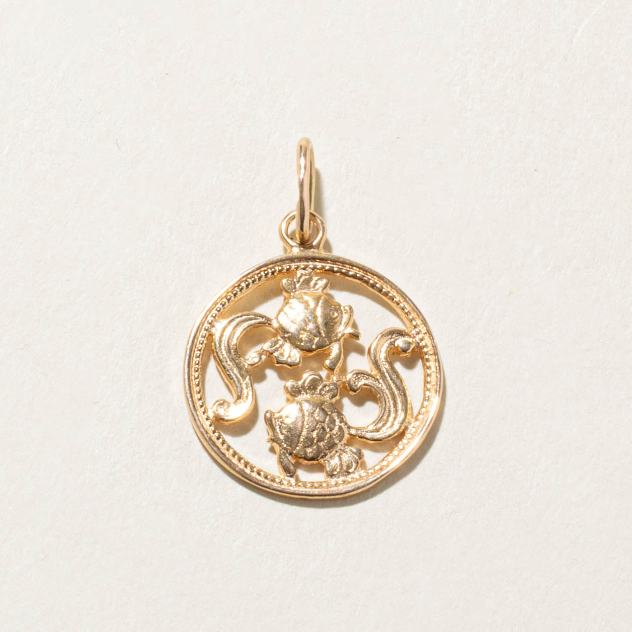 14k Pisces Zodiac Pendant