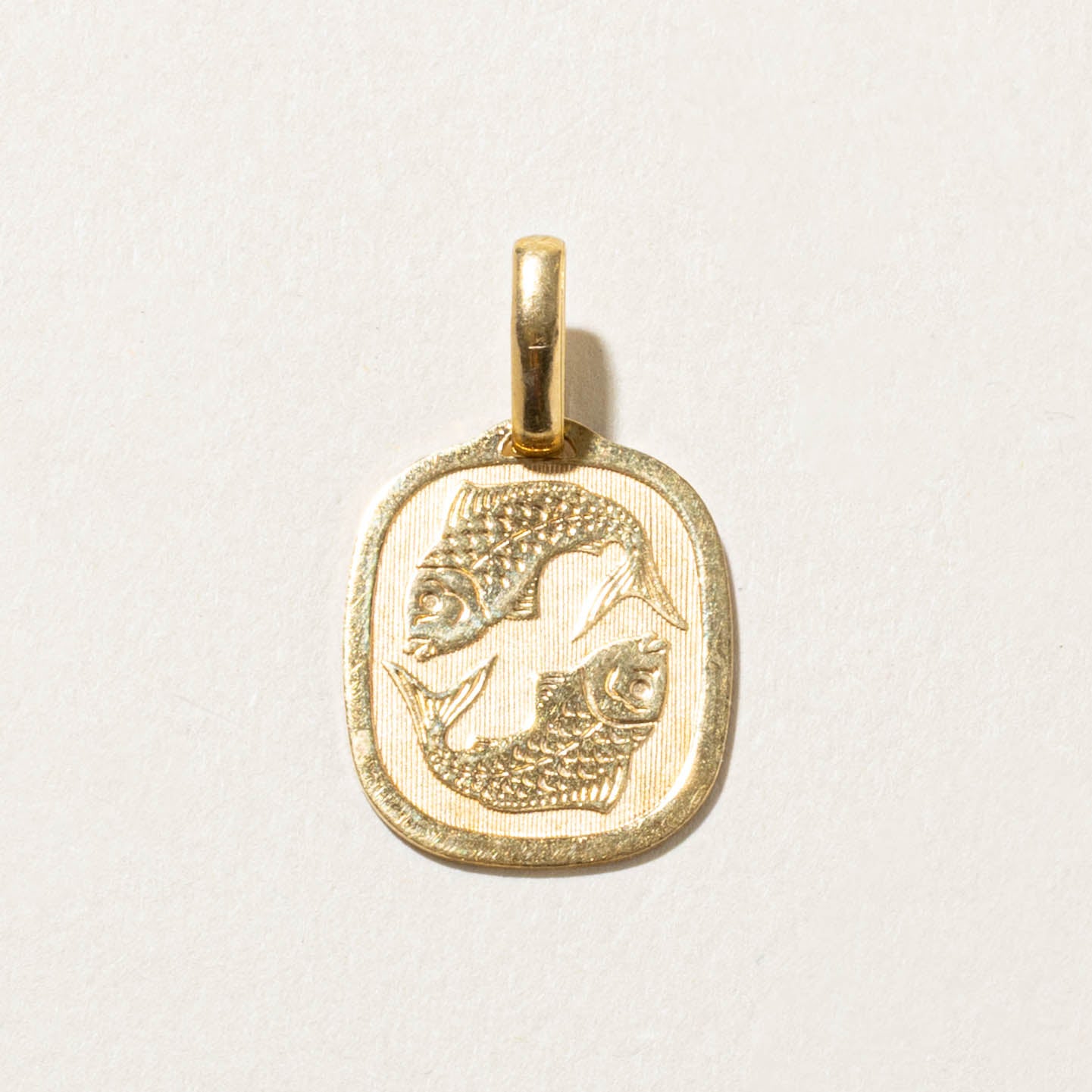 Italian Pisces Zodiac 18k Pendant