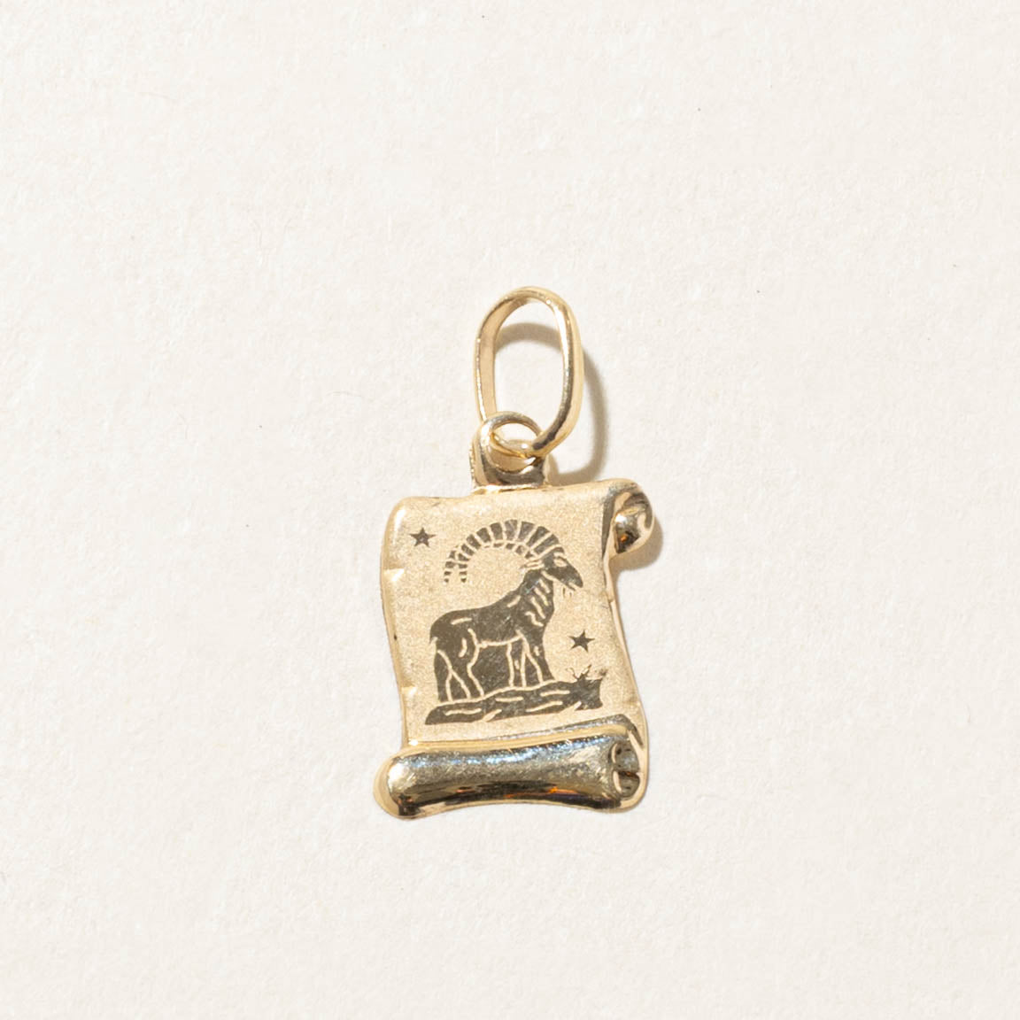 14k Aries Zodiac Charm