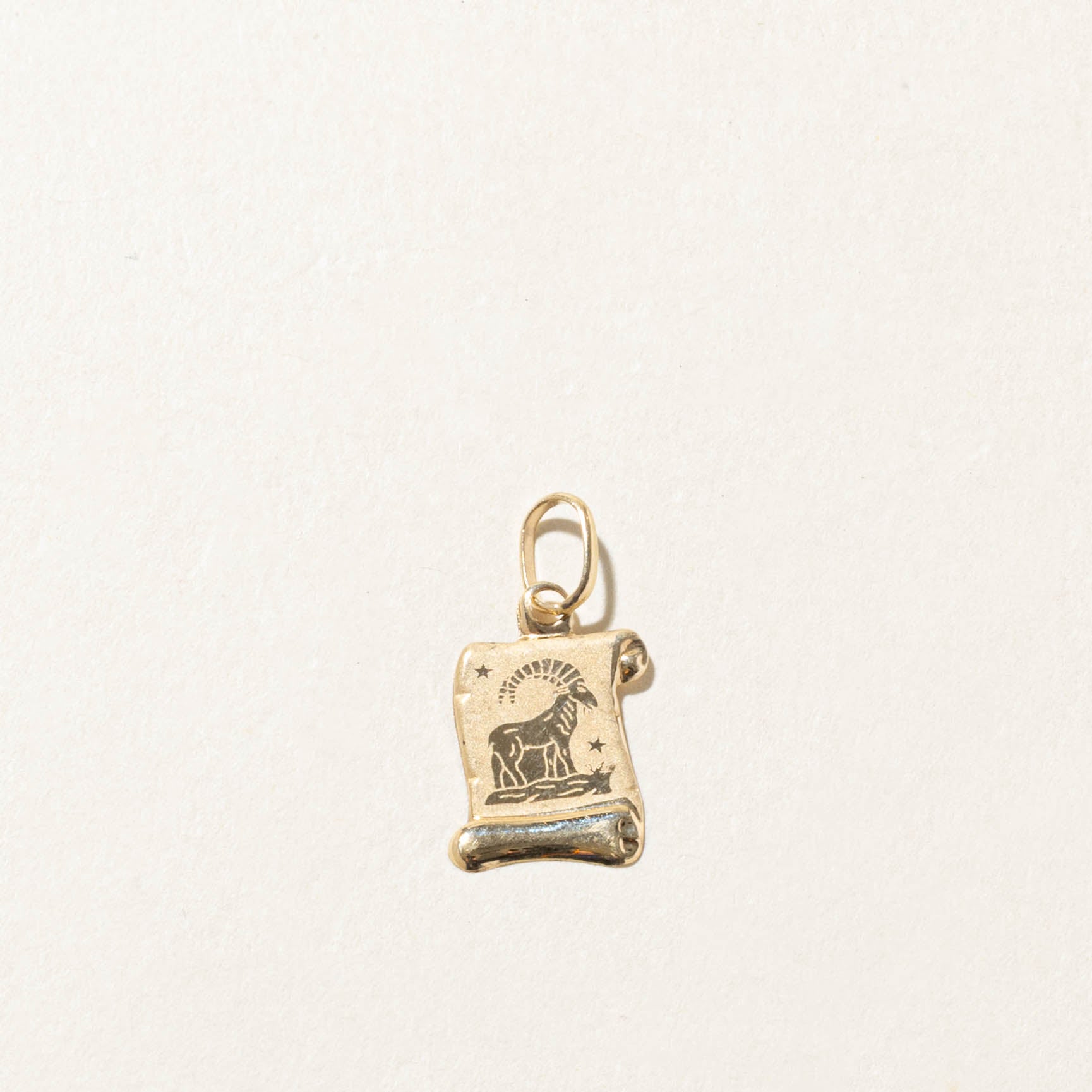 14k Aries Zodiac Charm