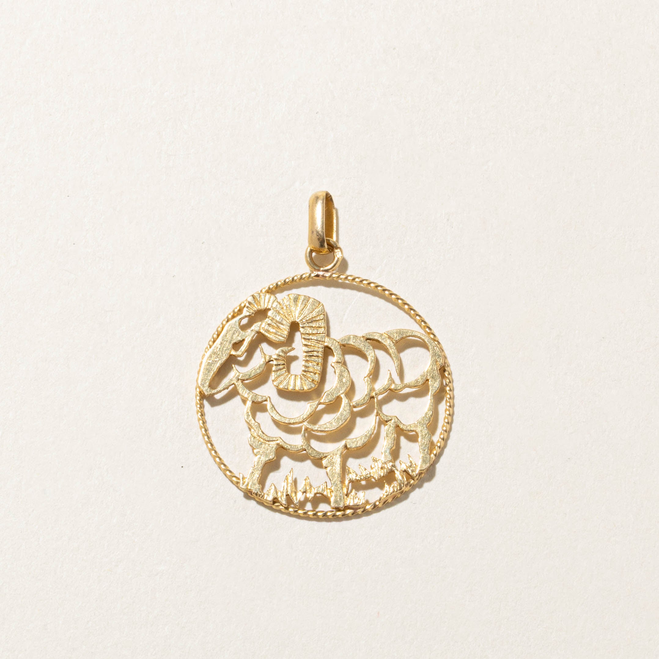 18k Aries Zodiac Pendant