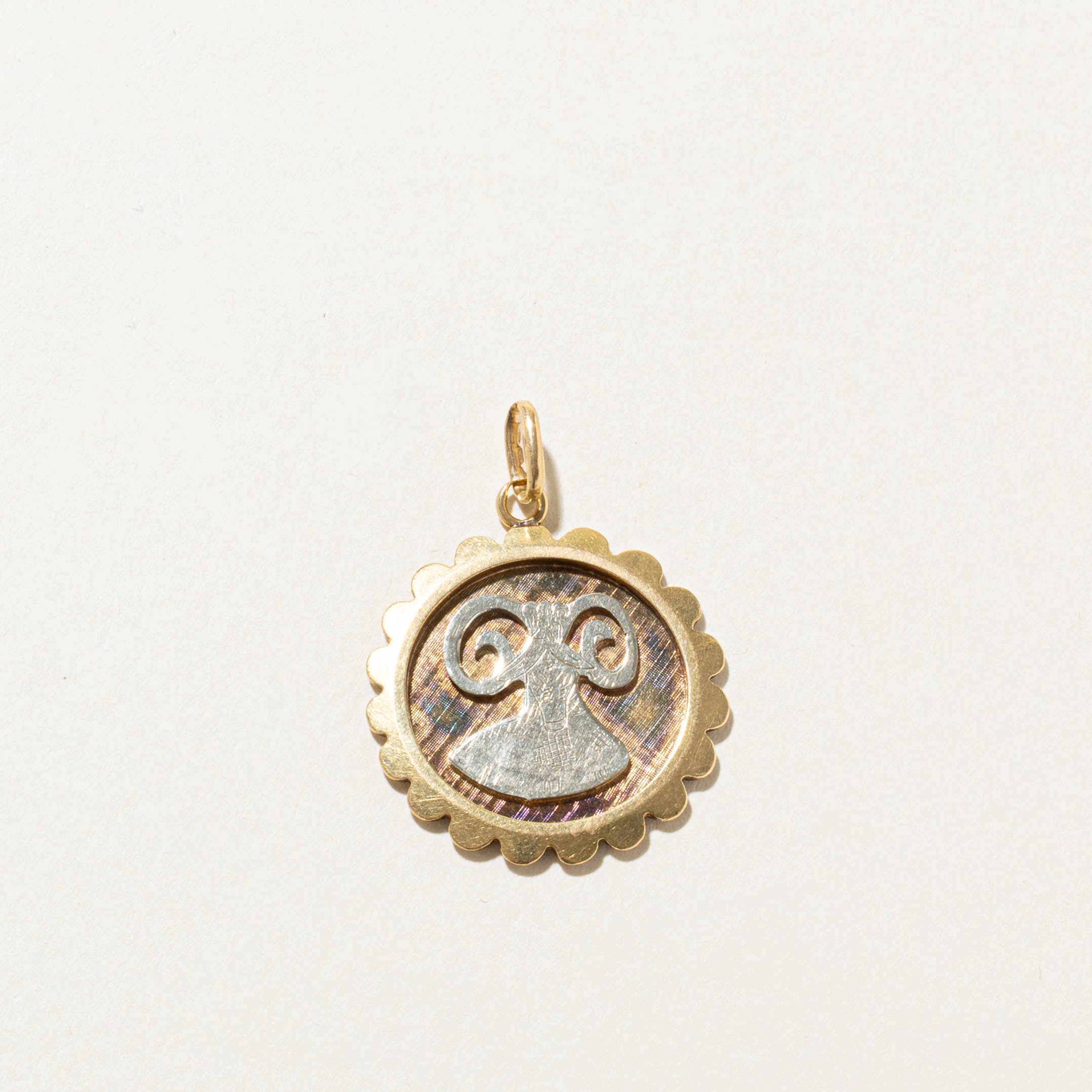 18k Aries Zodiac Pendant