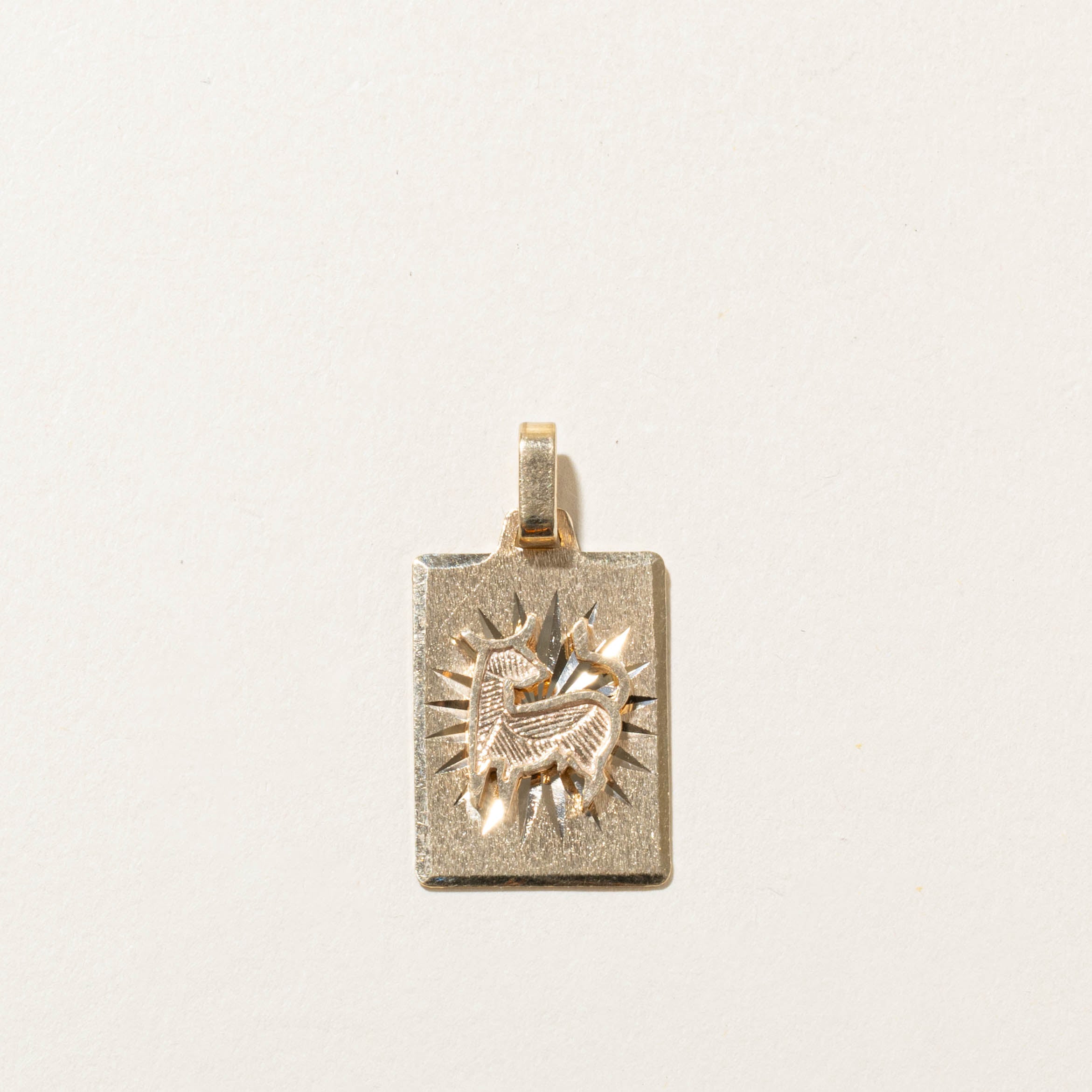 10k Taurus Zodiac Pendant
