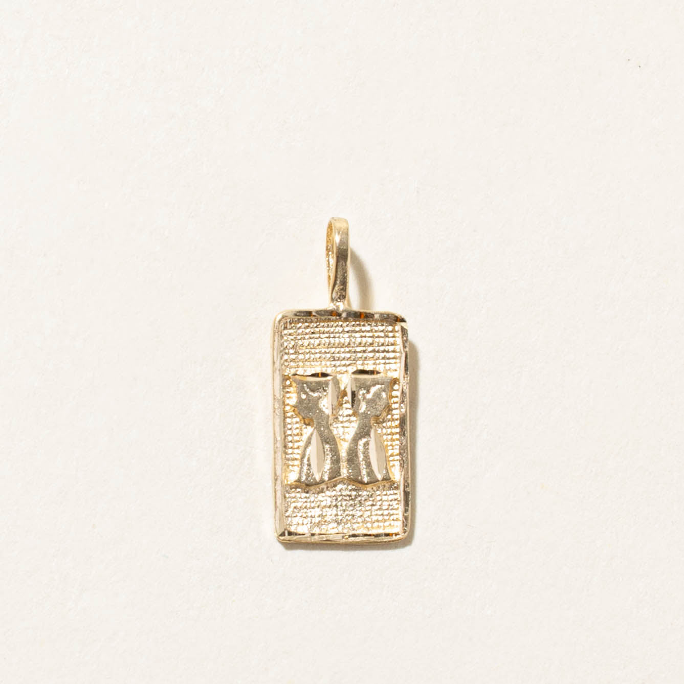 14k Gemini Zodiac Pendant