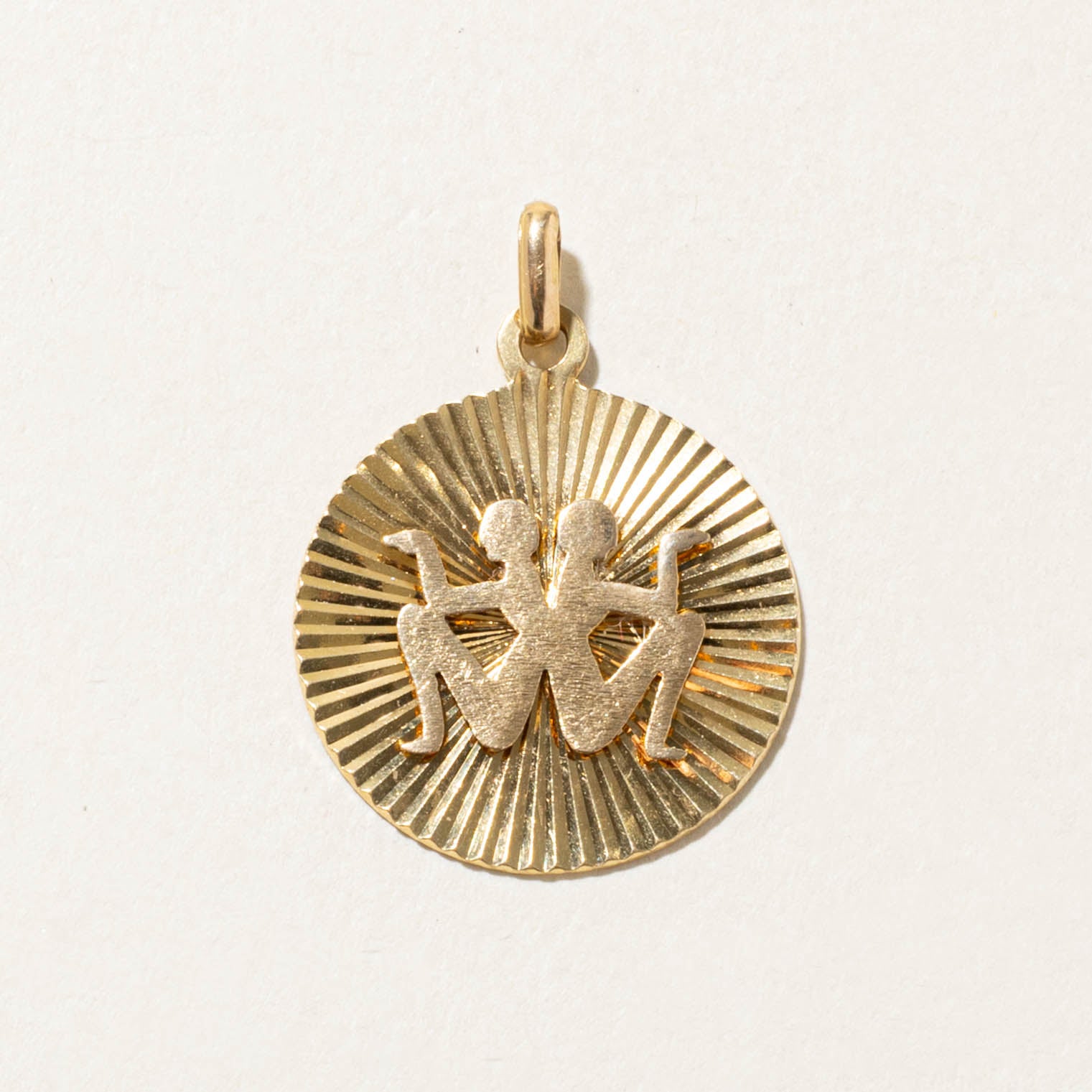 18k Gemini Zodiac Pendant