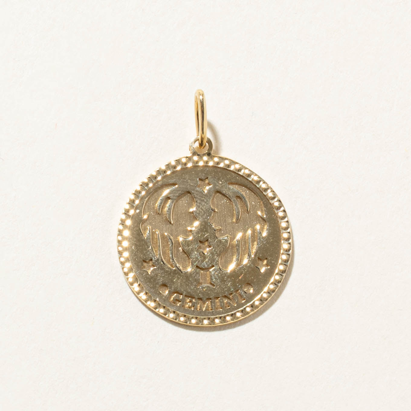 Italian 18k Gemini Zodiac Charm