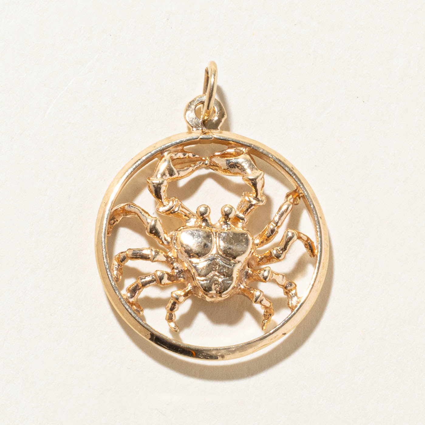 10k Cancer Zodiac Pendant