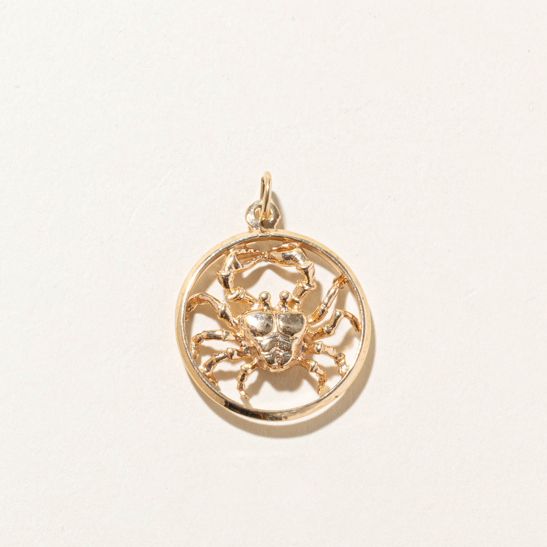 10k Cancer Zodiac Pendant