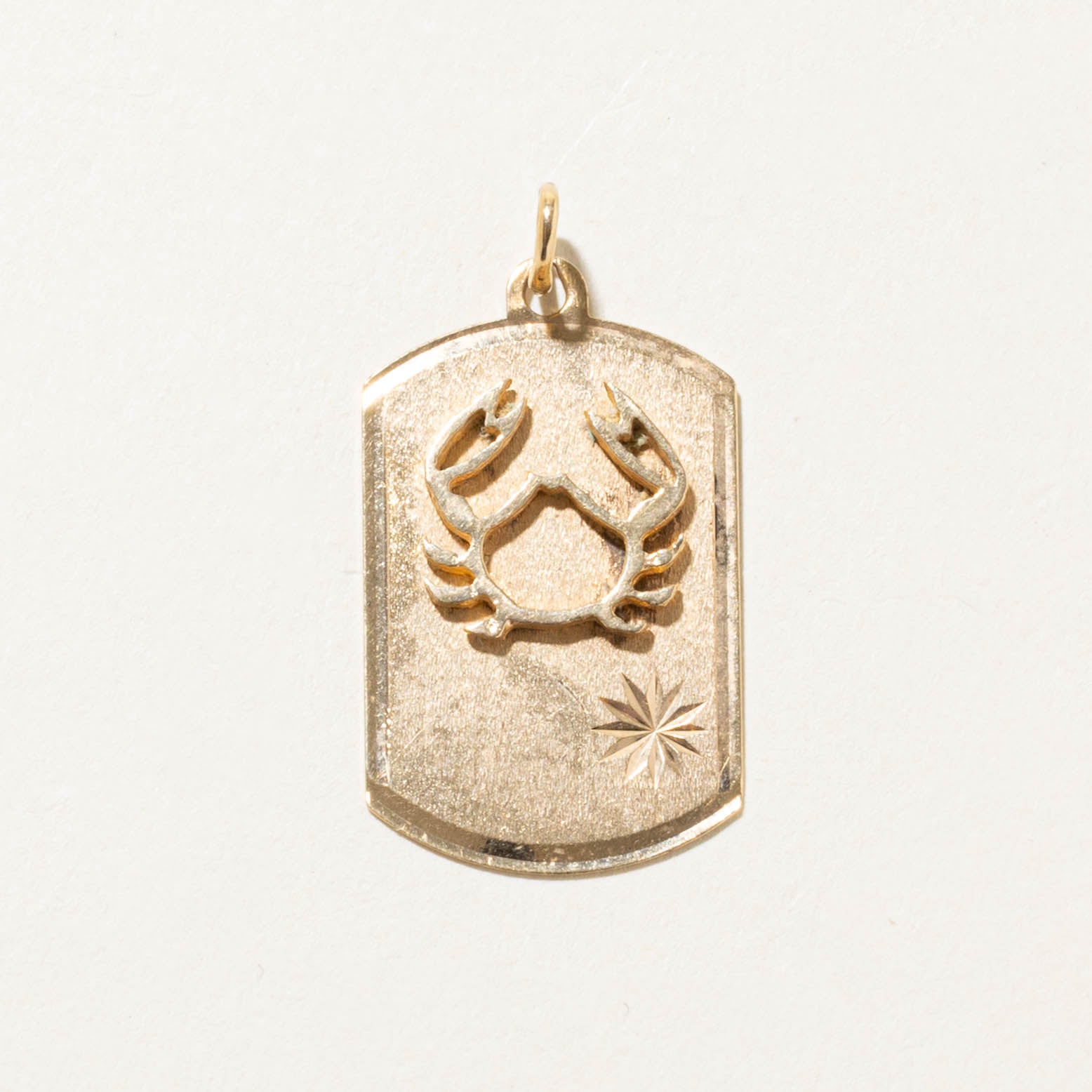 10k Cancer Zodiac Pendant