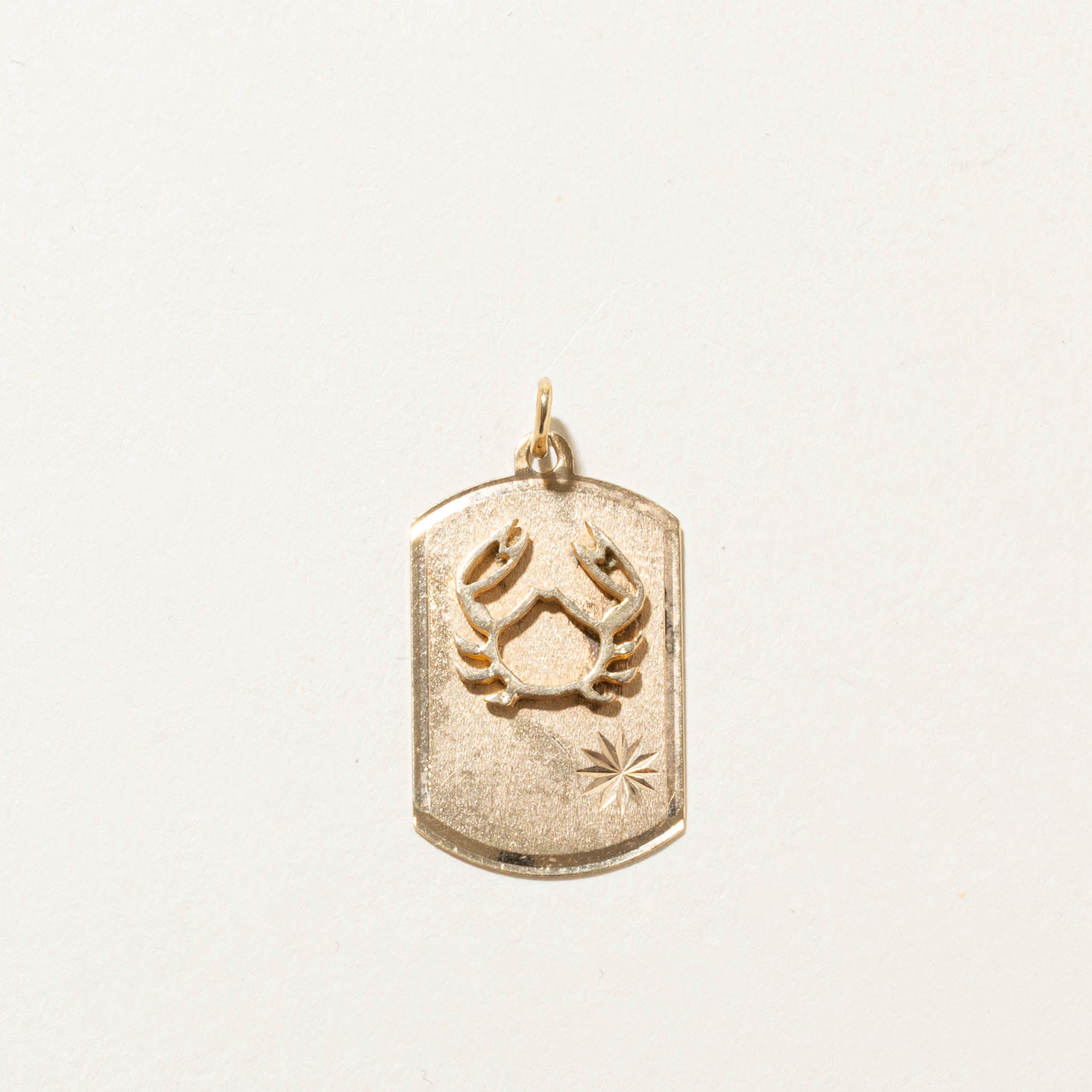 10k Cancer Zodiac Pendant