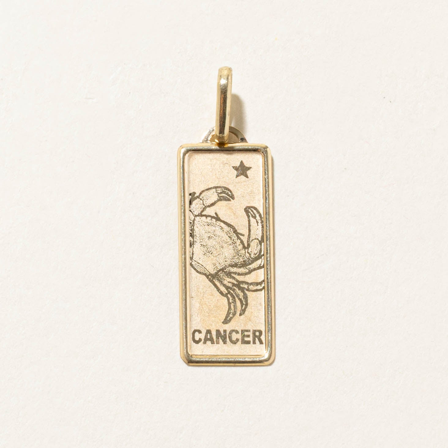 10k Cancer Zodiac Pendant