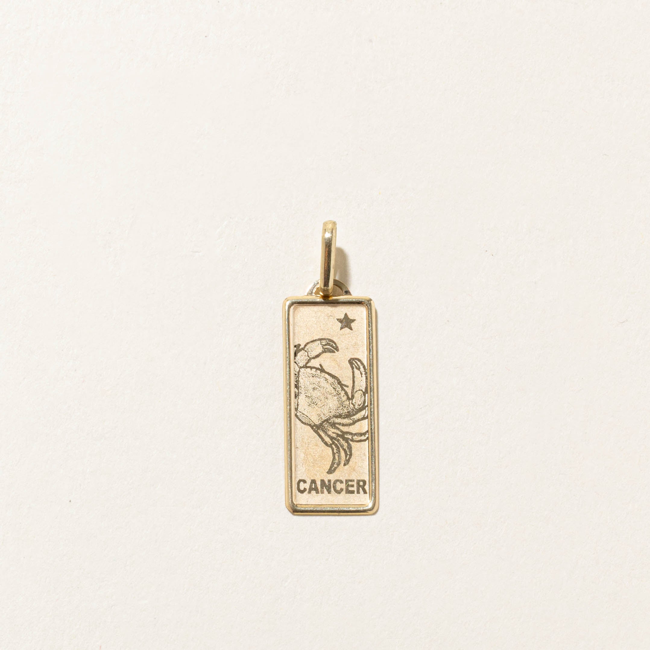 10k Cancer Zodiac Pendant