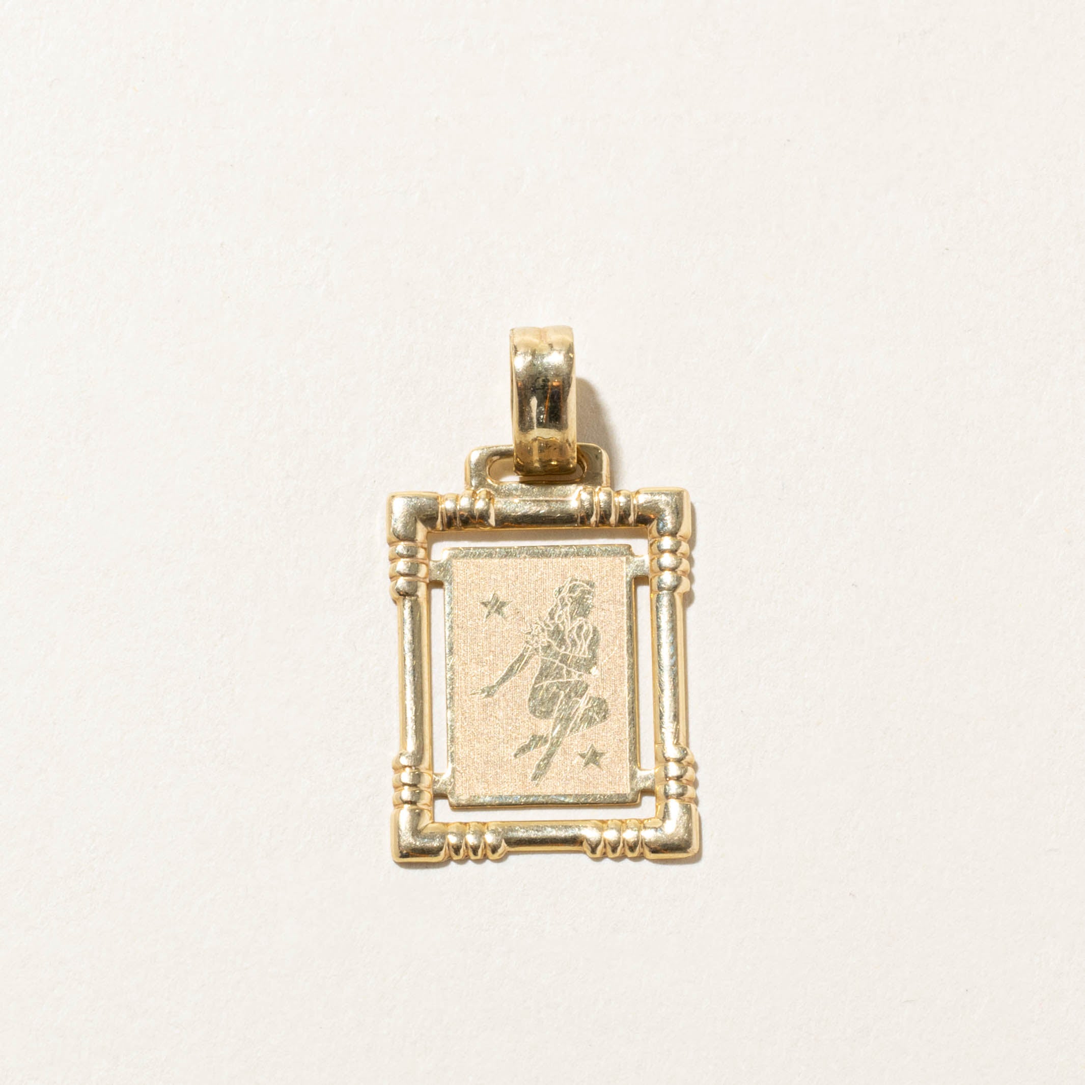 Czech 14k Virgo Zodiac Pendant