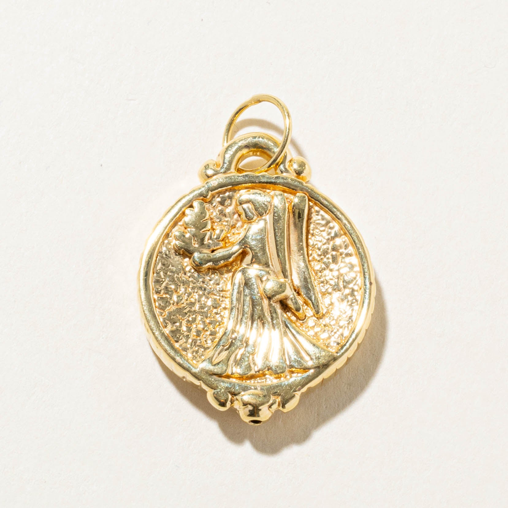 Italian Virgo Zodiac 14k Pendant