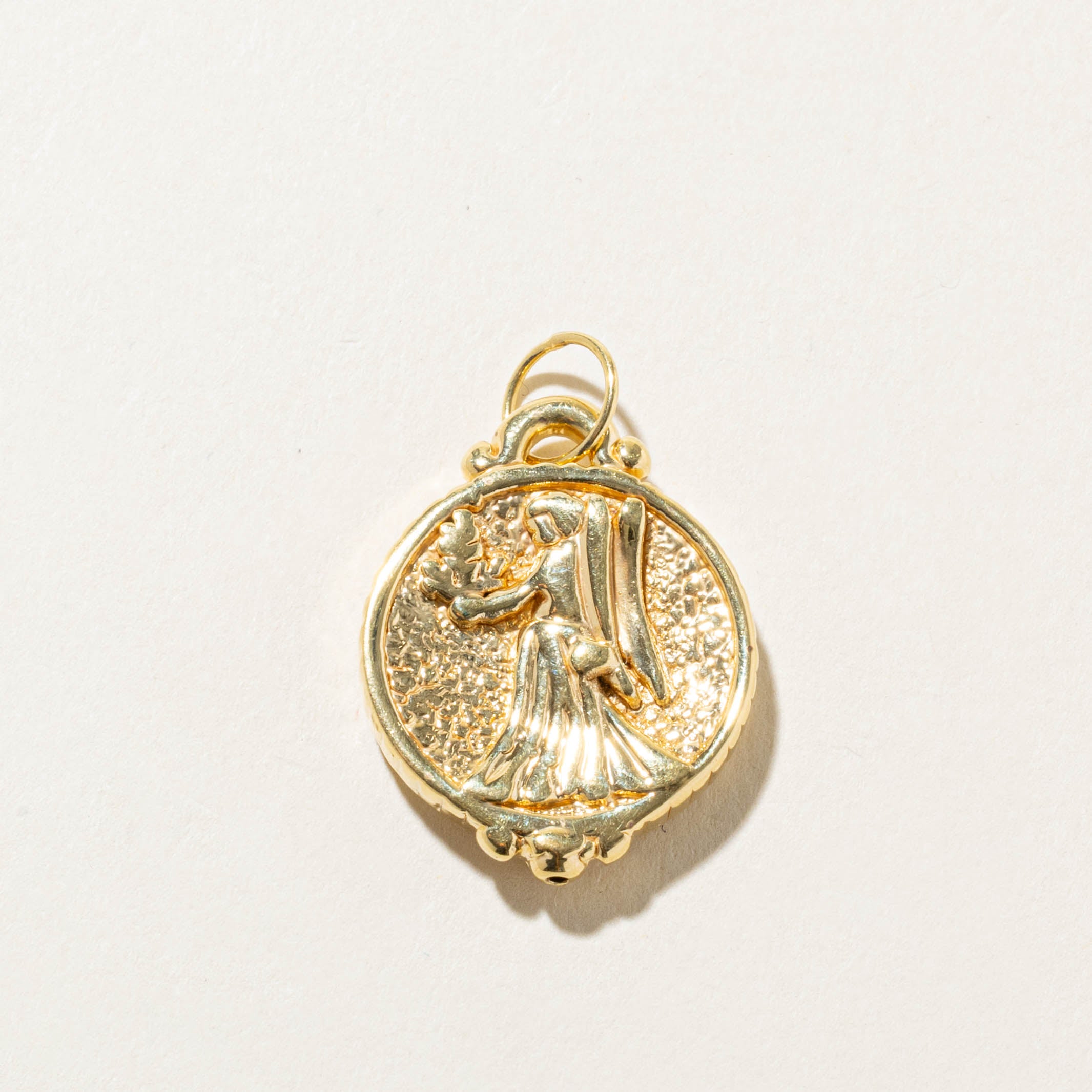 Italian Virgo Zodiac 14k Pendant