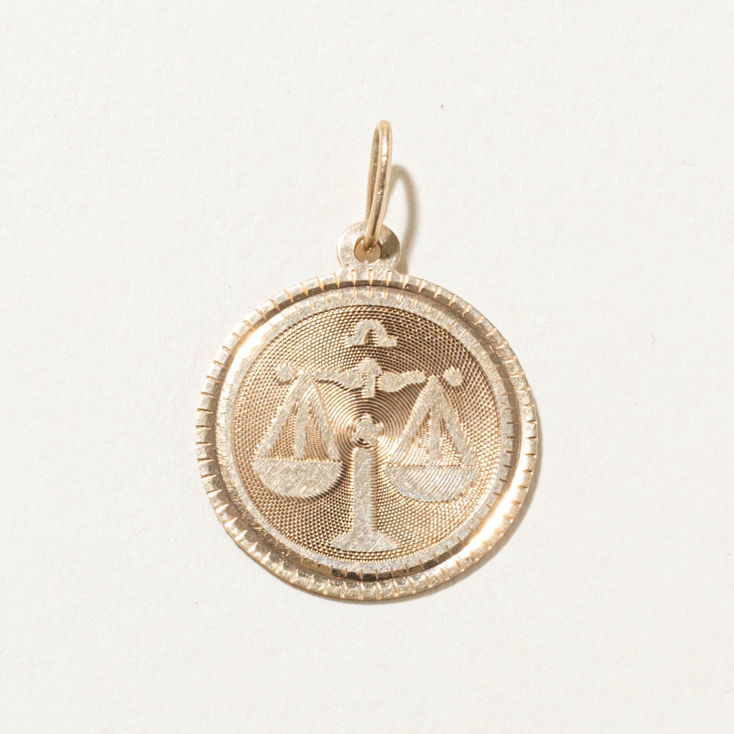 10k Libra Zodiac Pendant