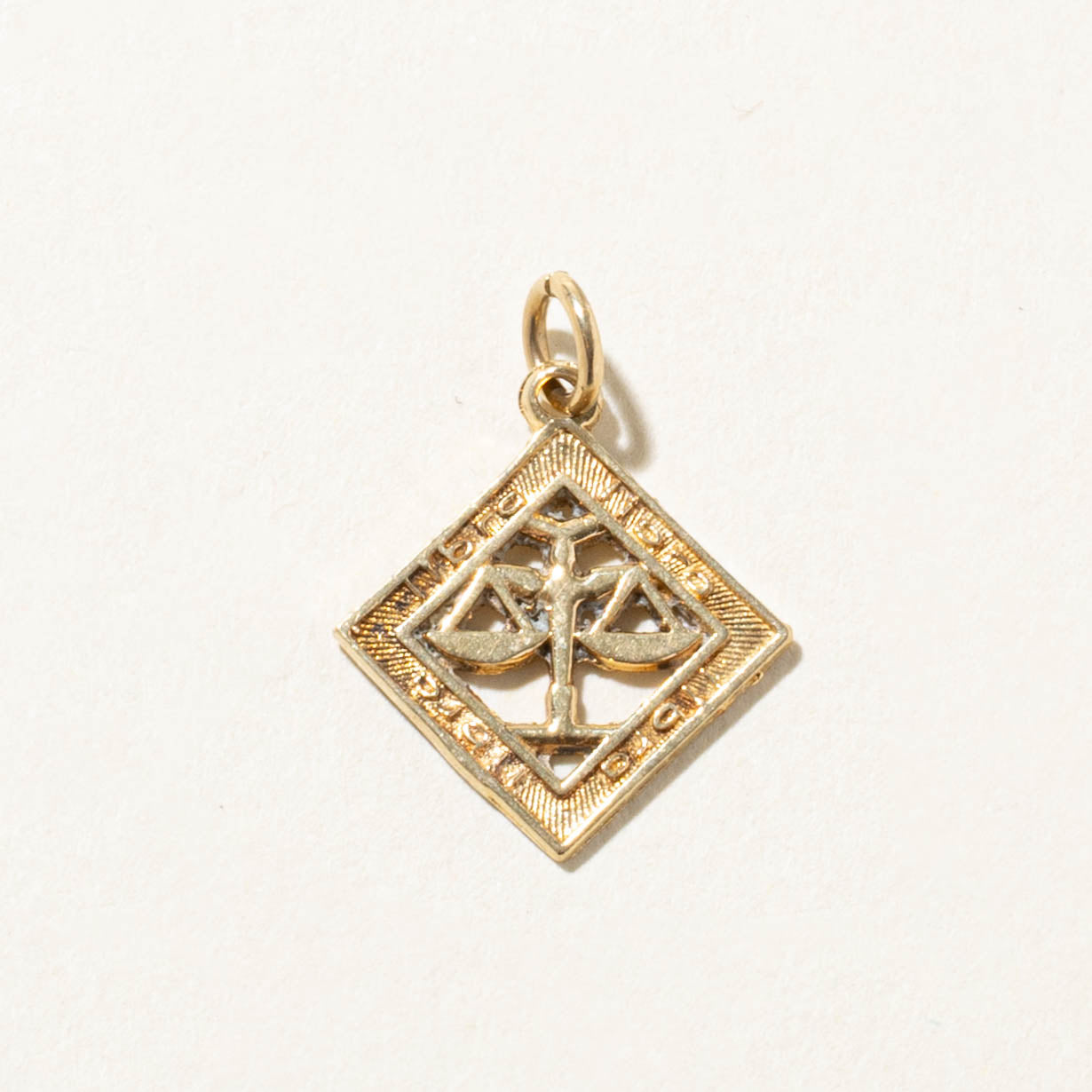 10k Libra Zodiac Charm