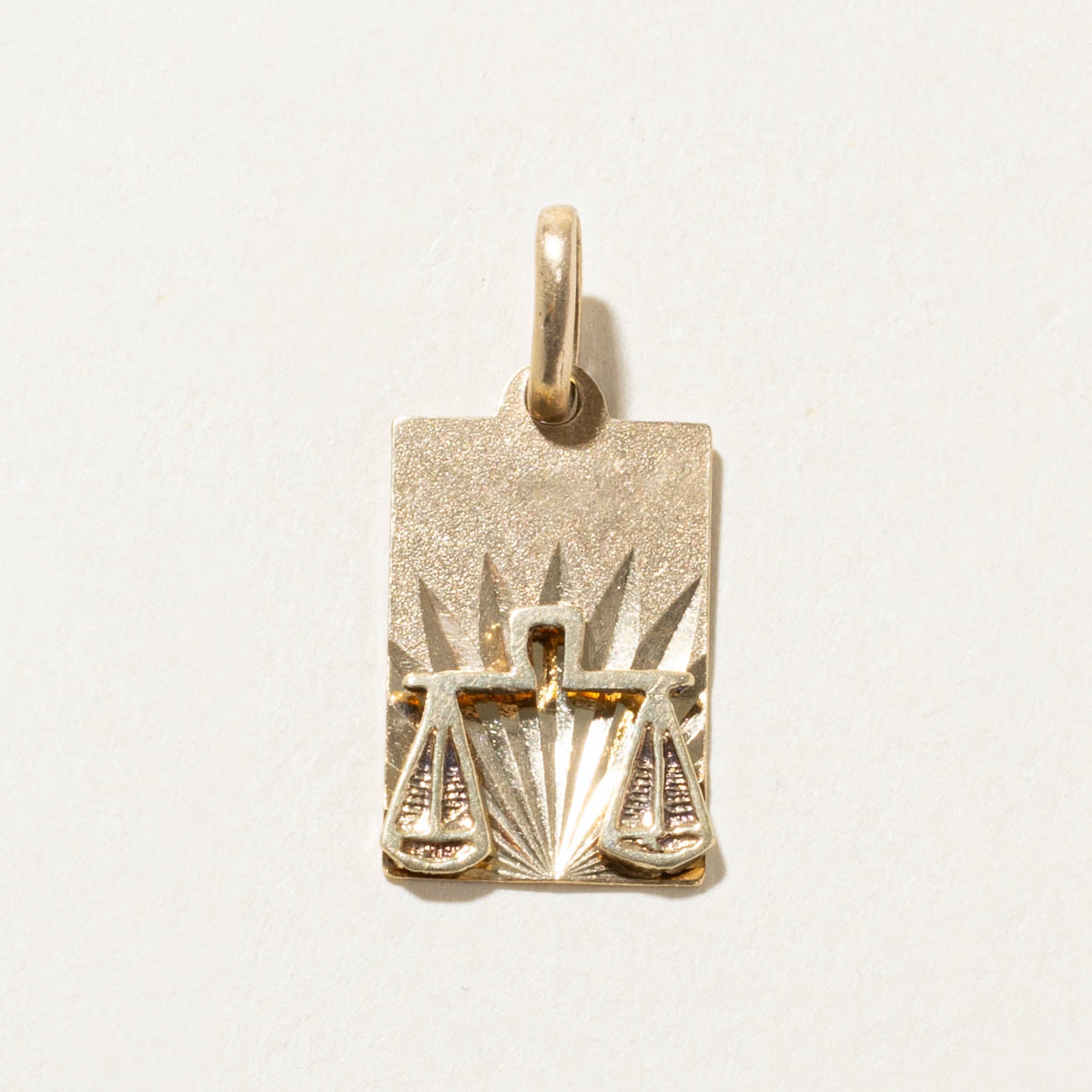 10k Libra Zodiac Pendant