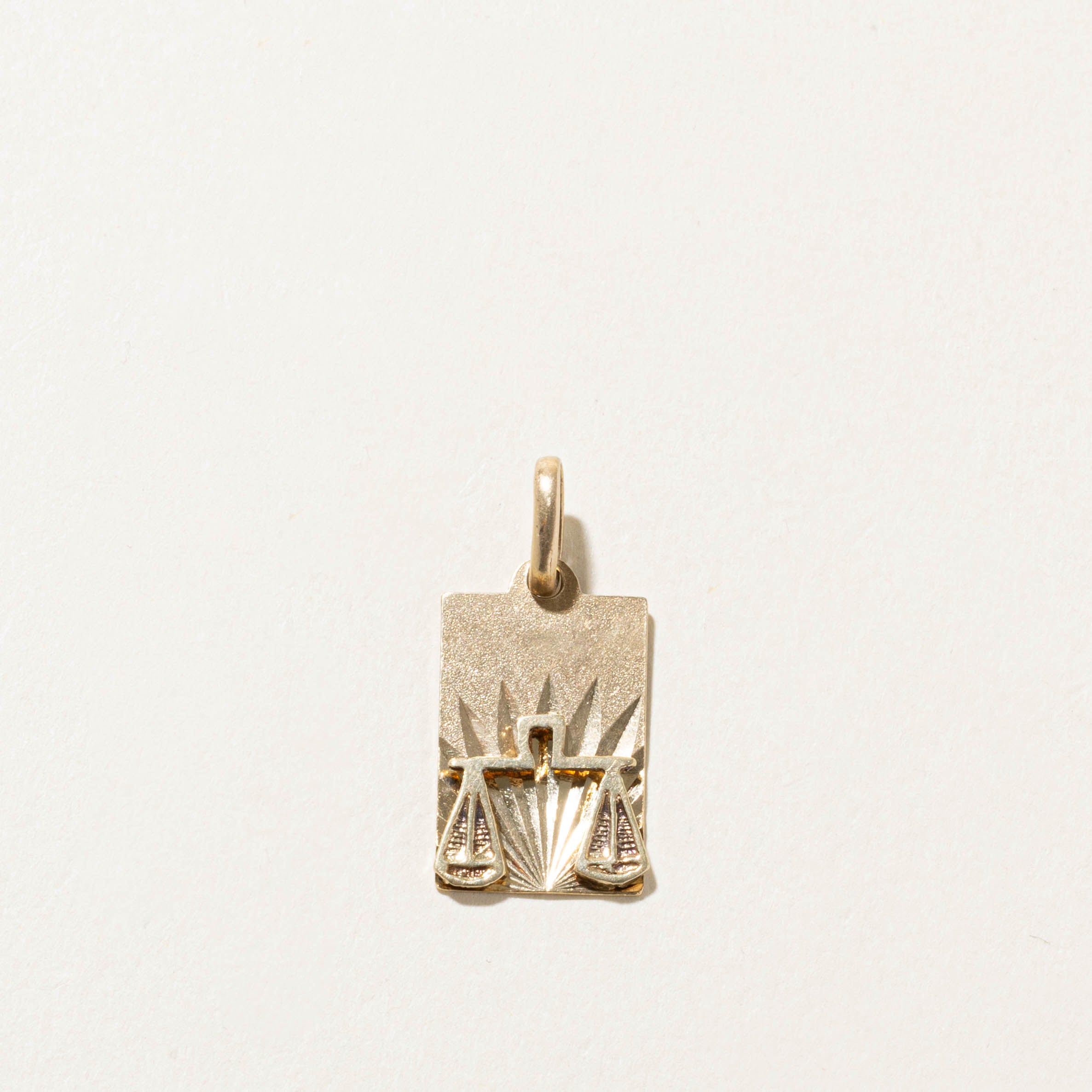 10k Libra Zodiac Pendant