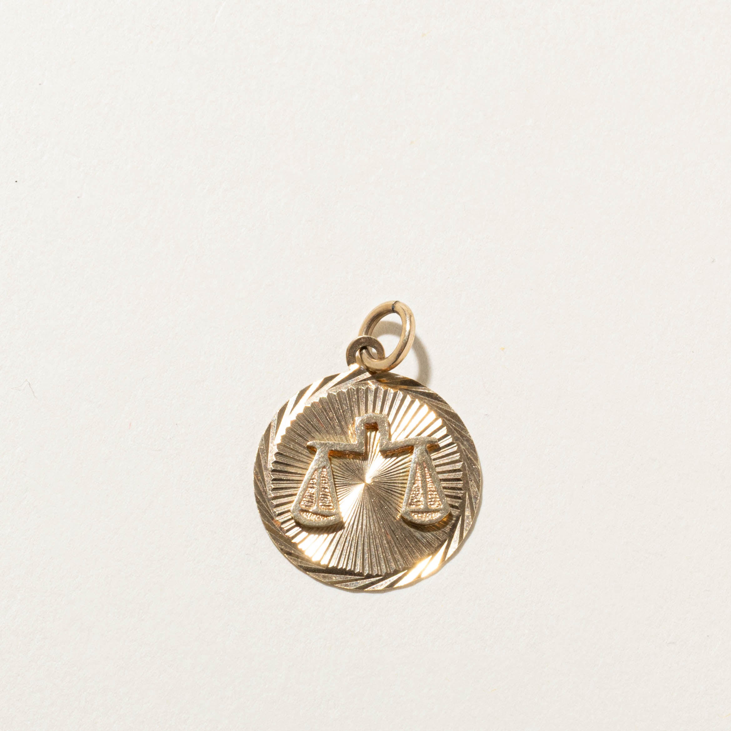 10k Libra Zodiac Pendant