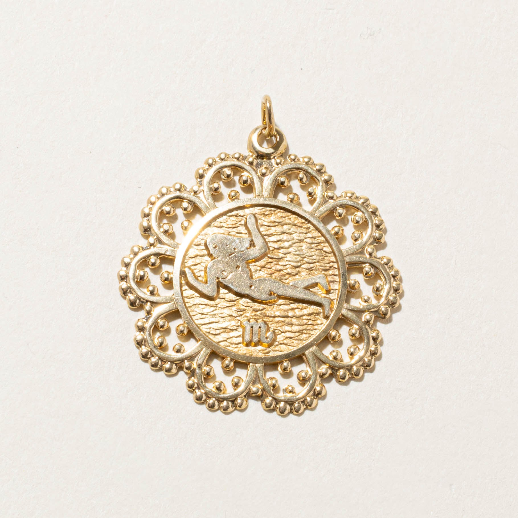 14k Scorpio Zodiac Pendant
