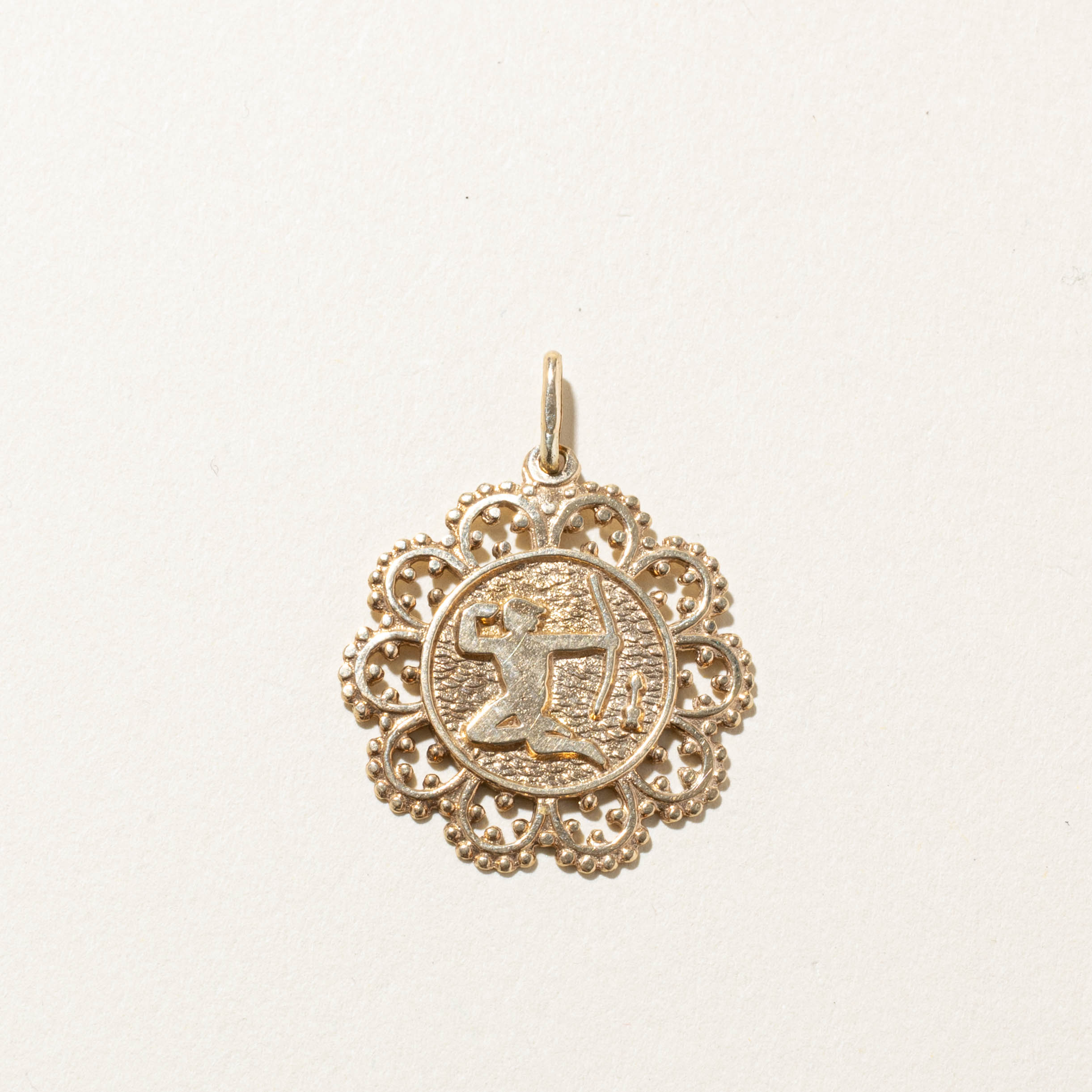 14k Saggitarius Zodiac Pendant