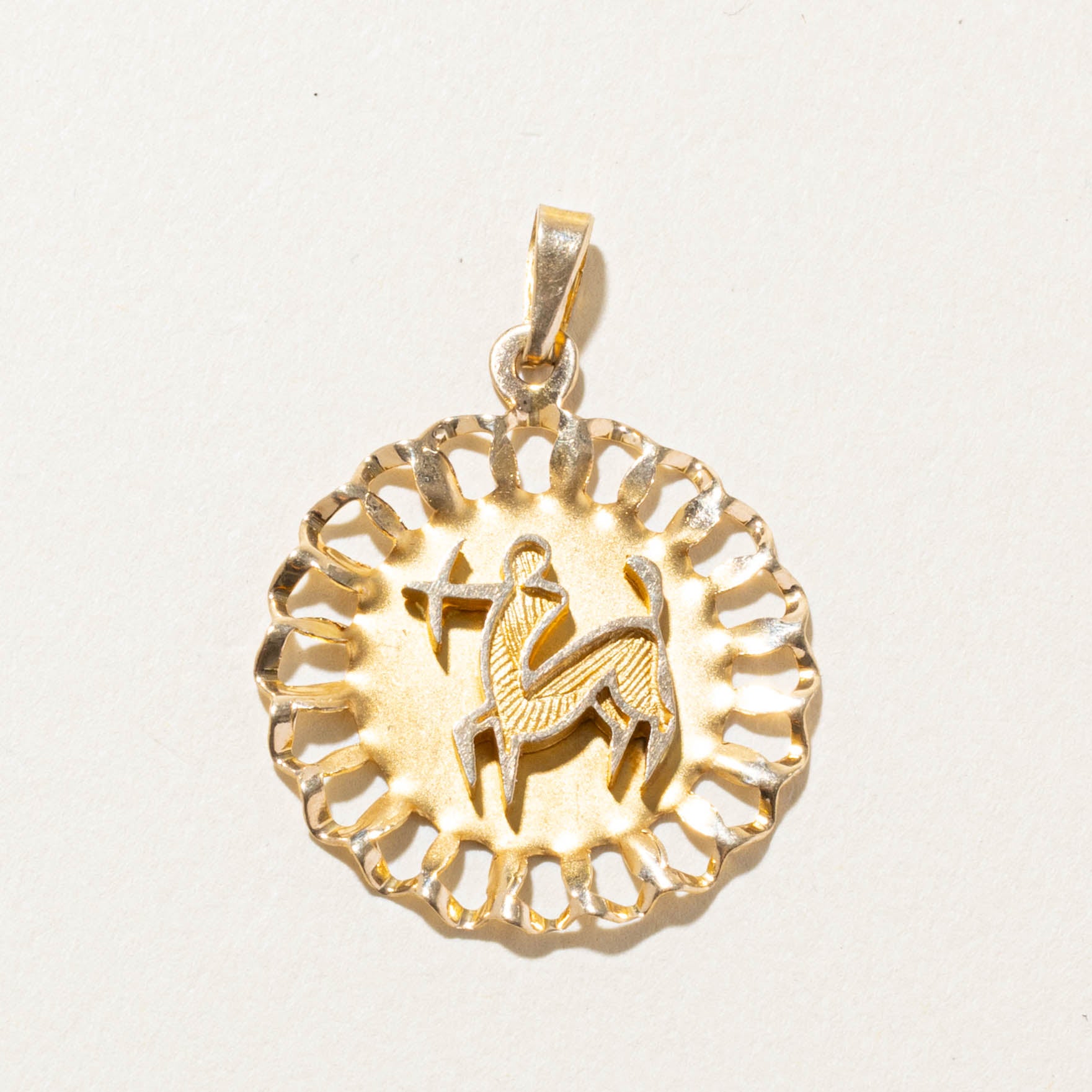 10k Saggitarius Zodiac Pendant