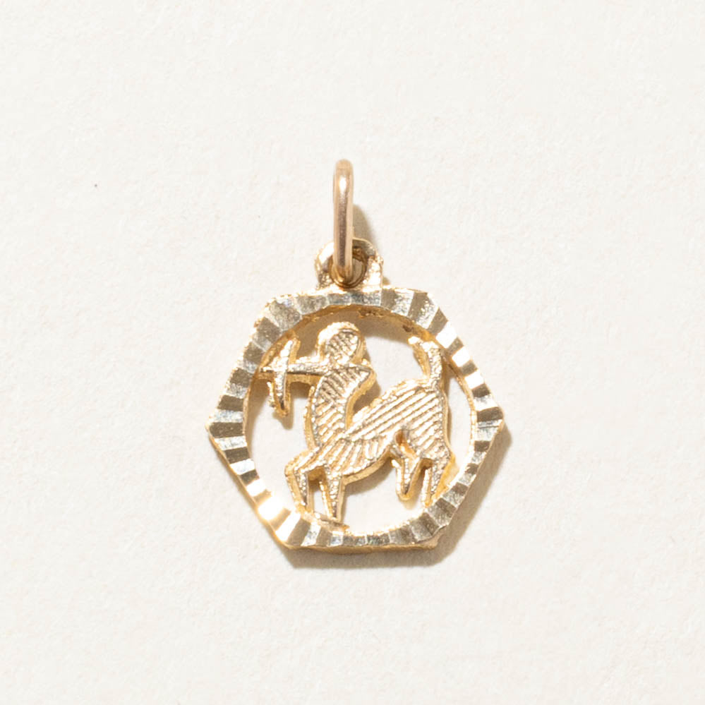 10k Saggitarius Zodiac Pendant